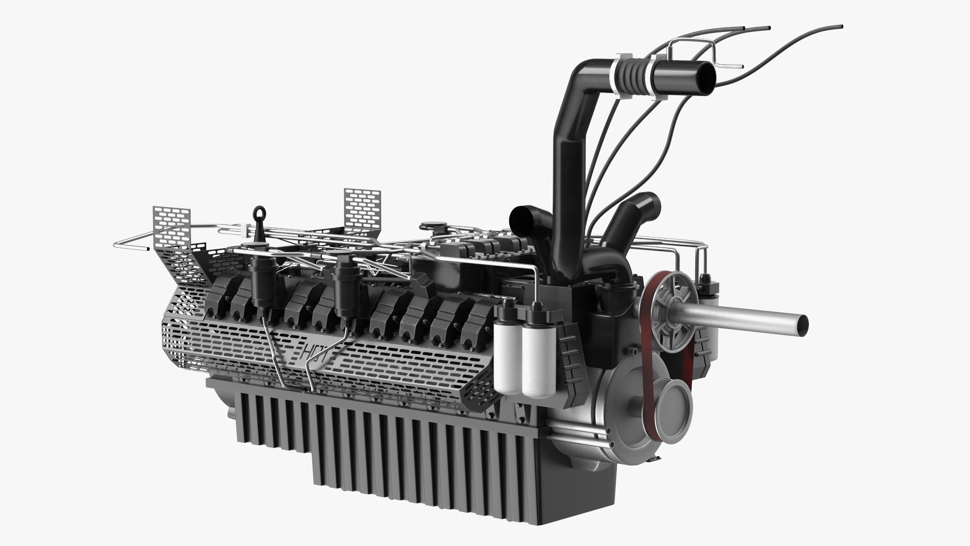 3D Engine for Industrial Diesel Generator model