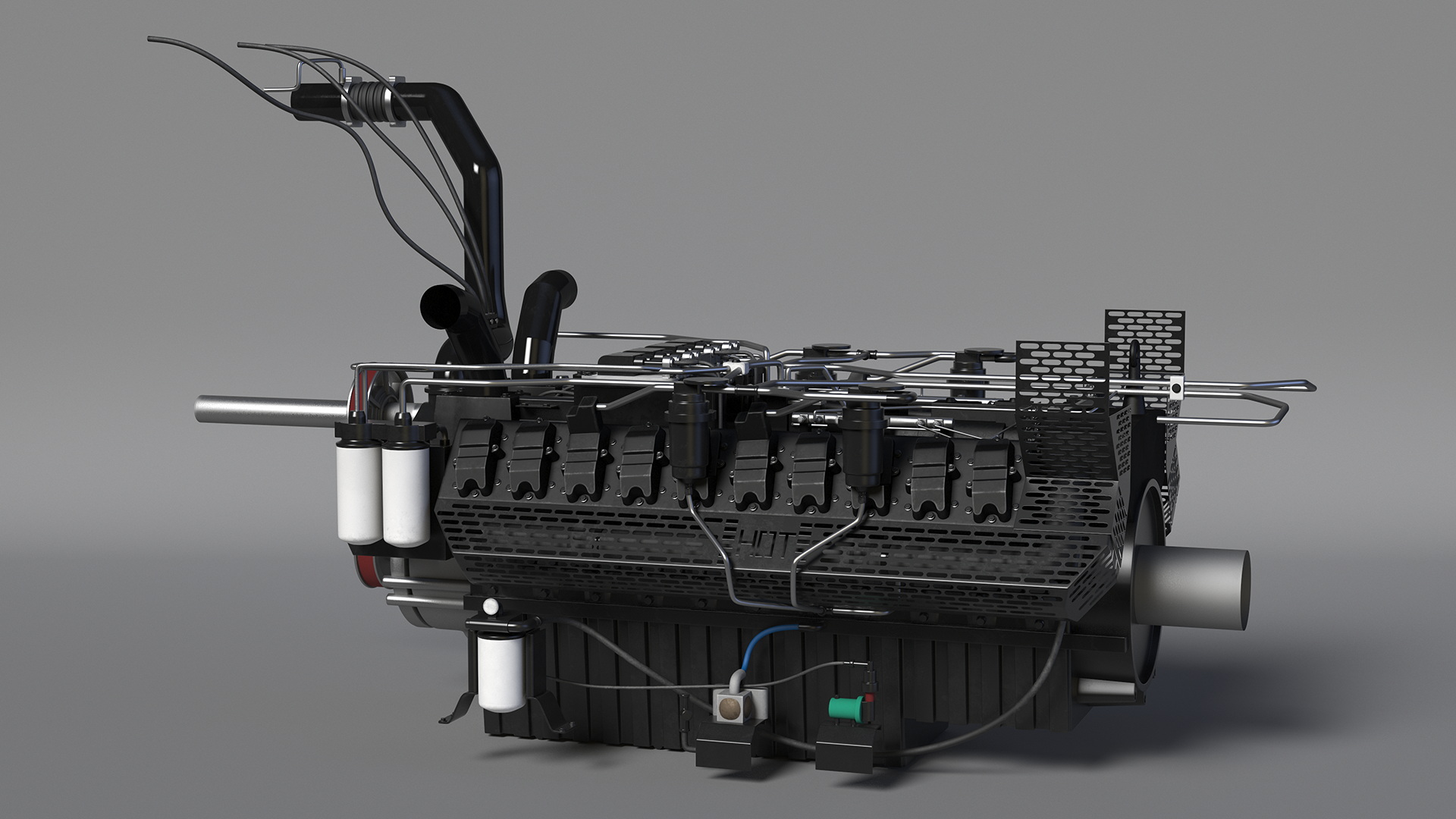 3D Engine for Industrial Diesel Generator model