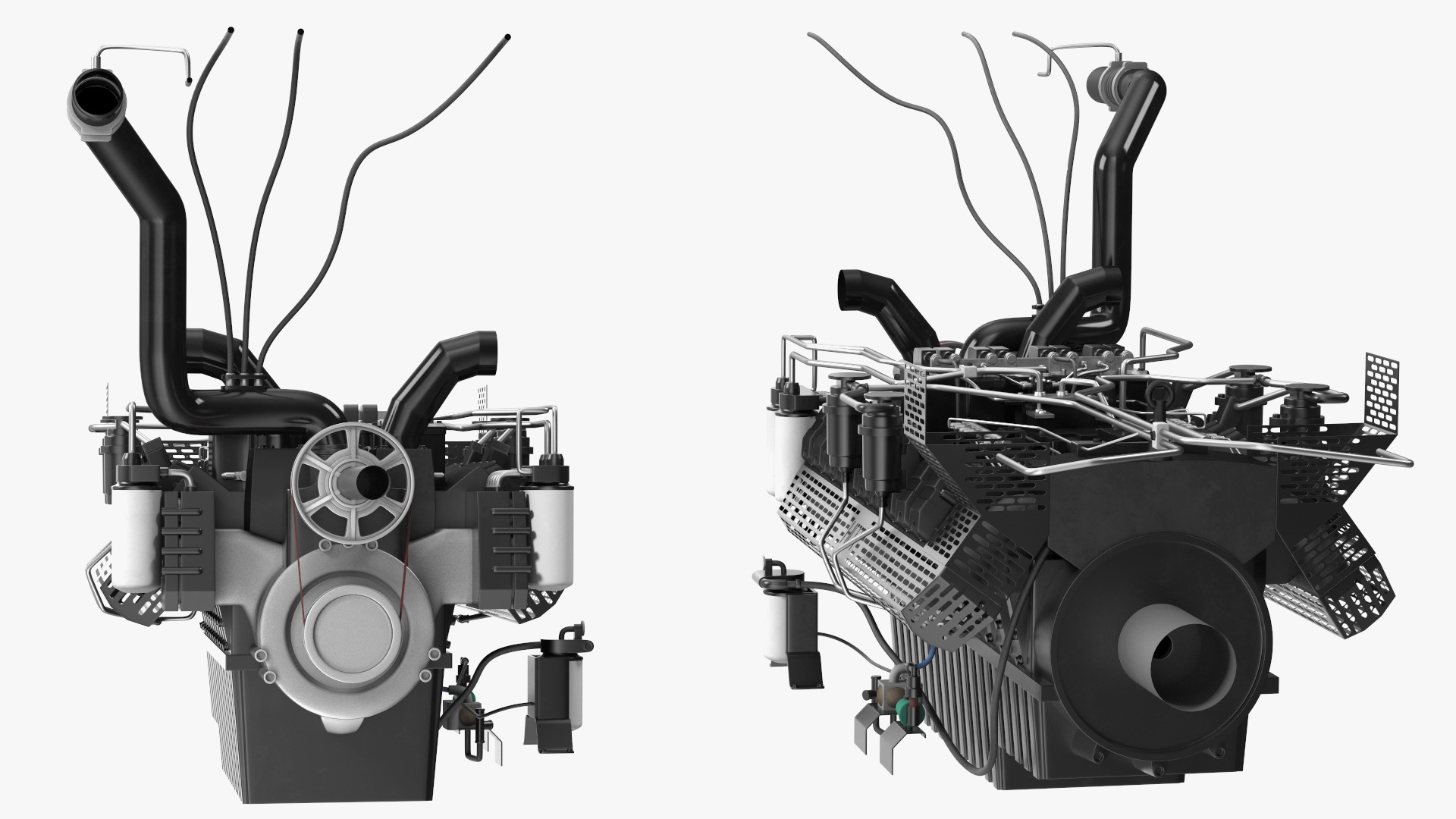 3D Engine for Industrial Diesel Generator model