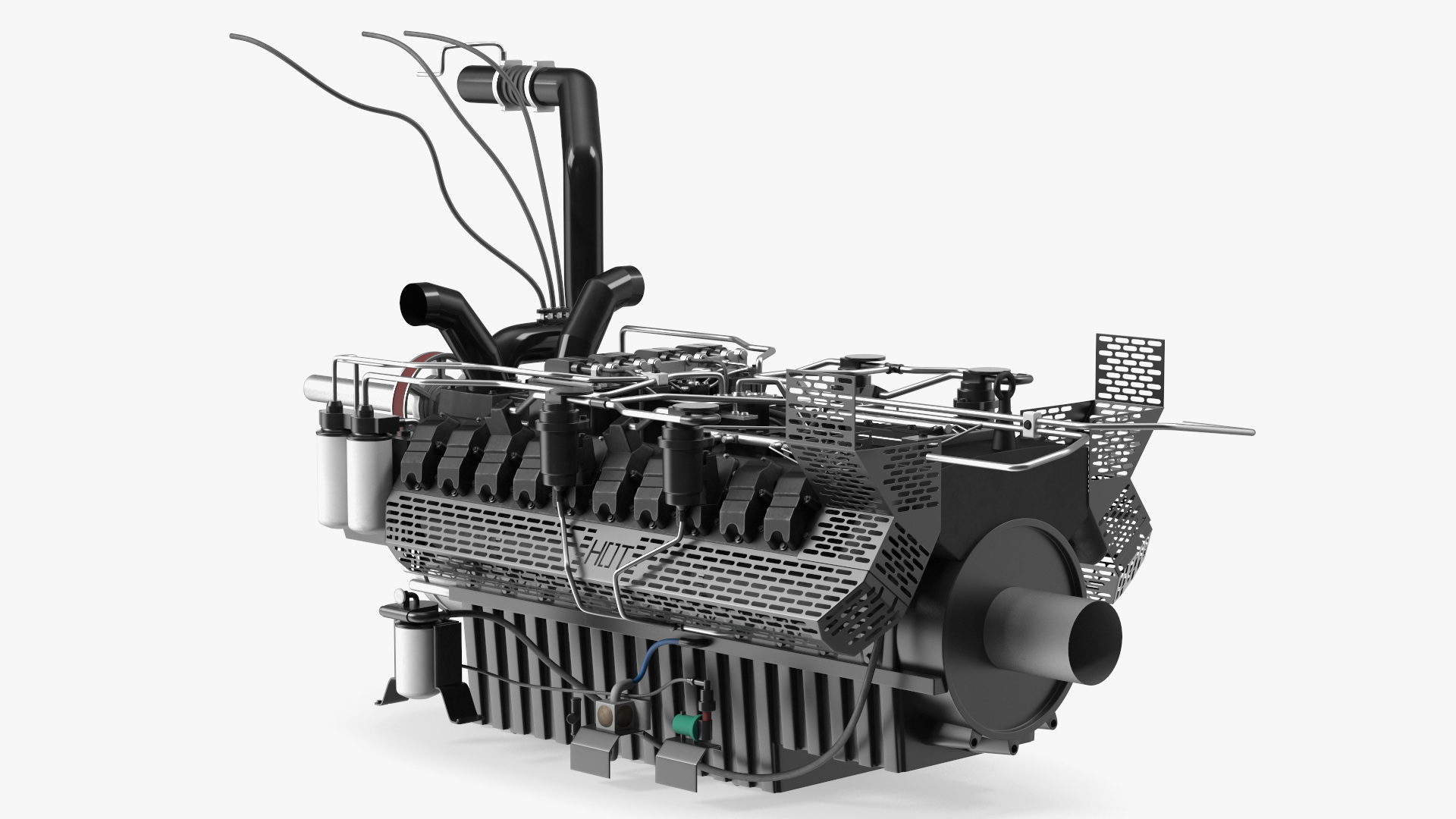 3D Engine for Industrial Diesel Generator model
