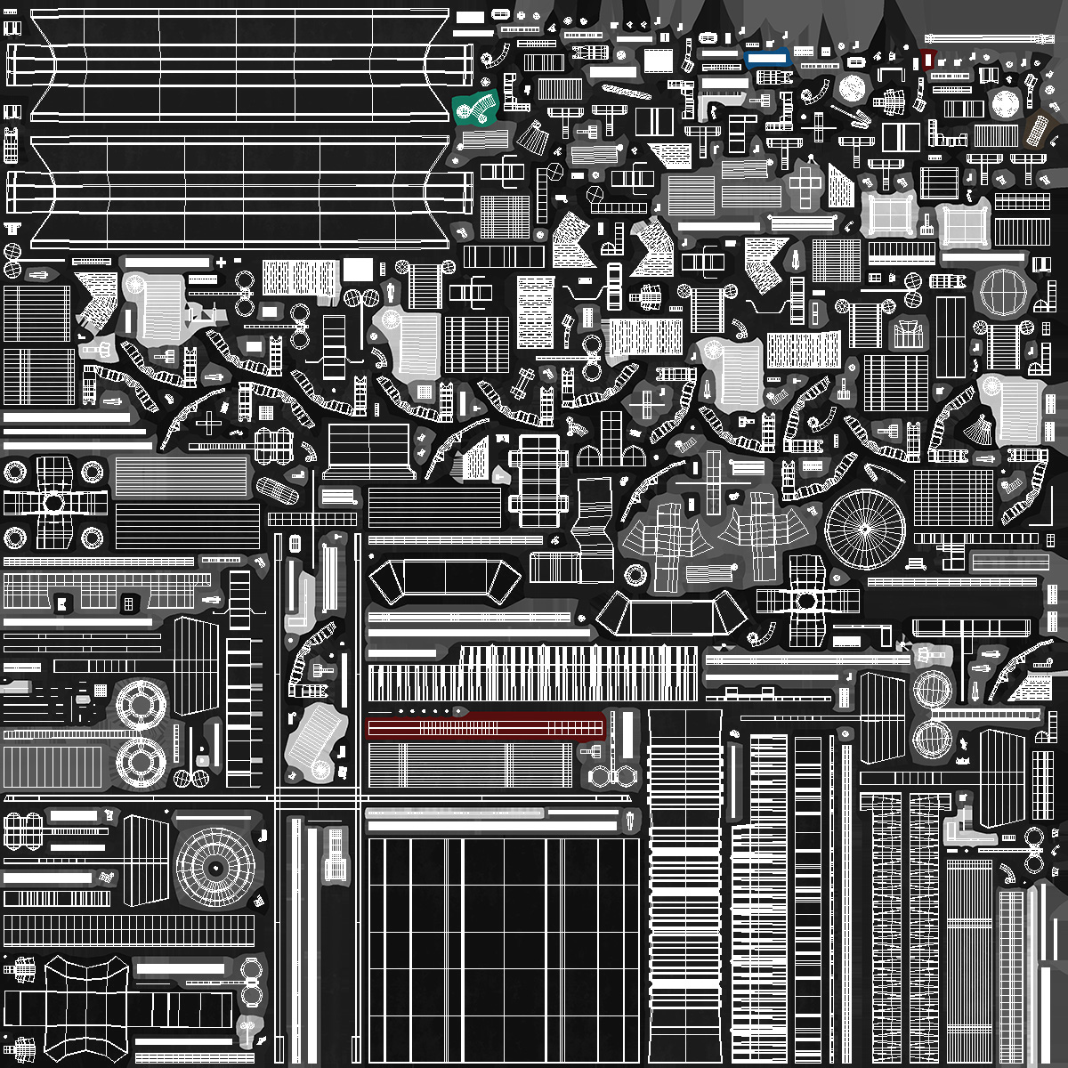 3D Engine for Industrial Diesel Generator model