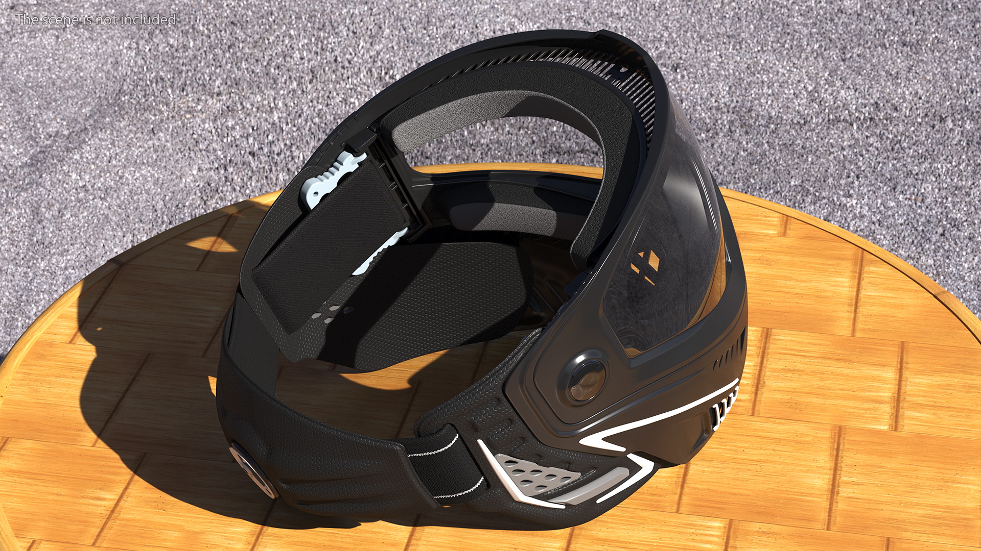 3D Airsoft Full Face Mask Black model
