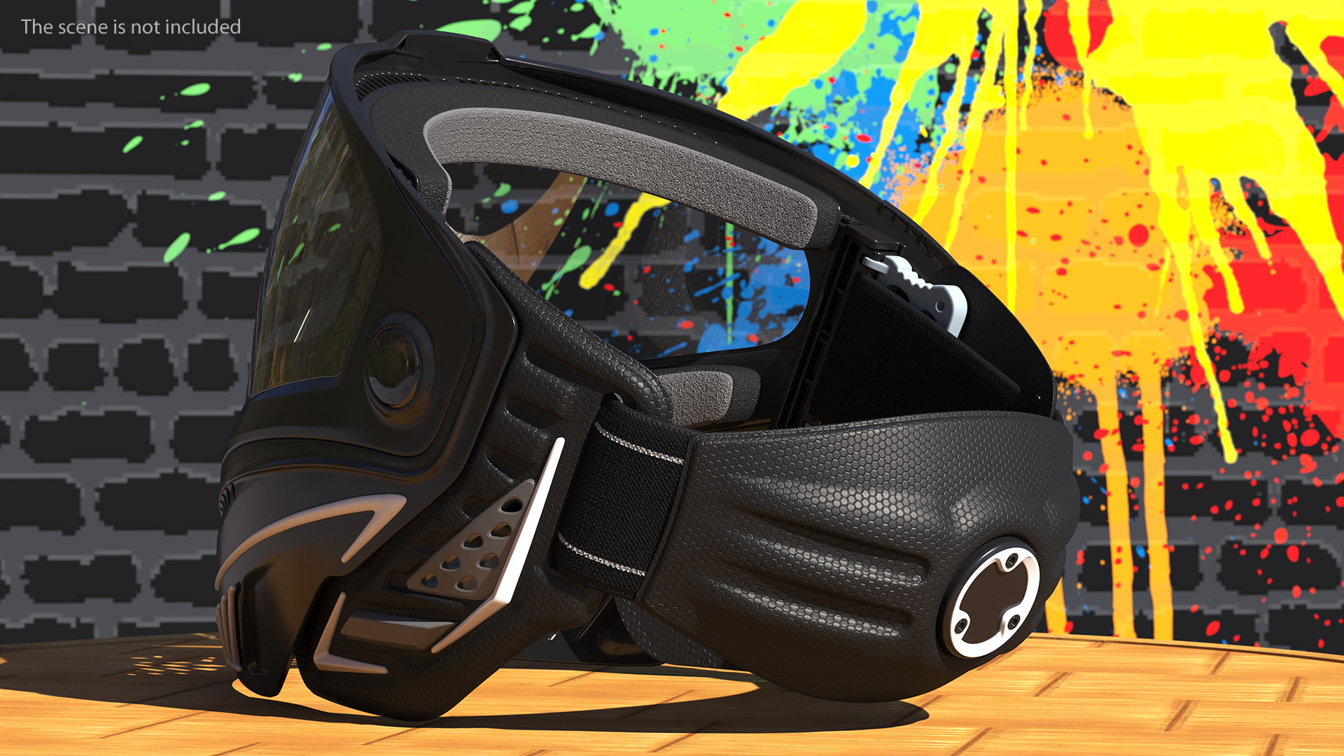 3D Airsoft Full Face Mask Black model