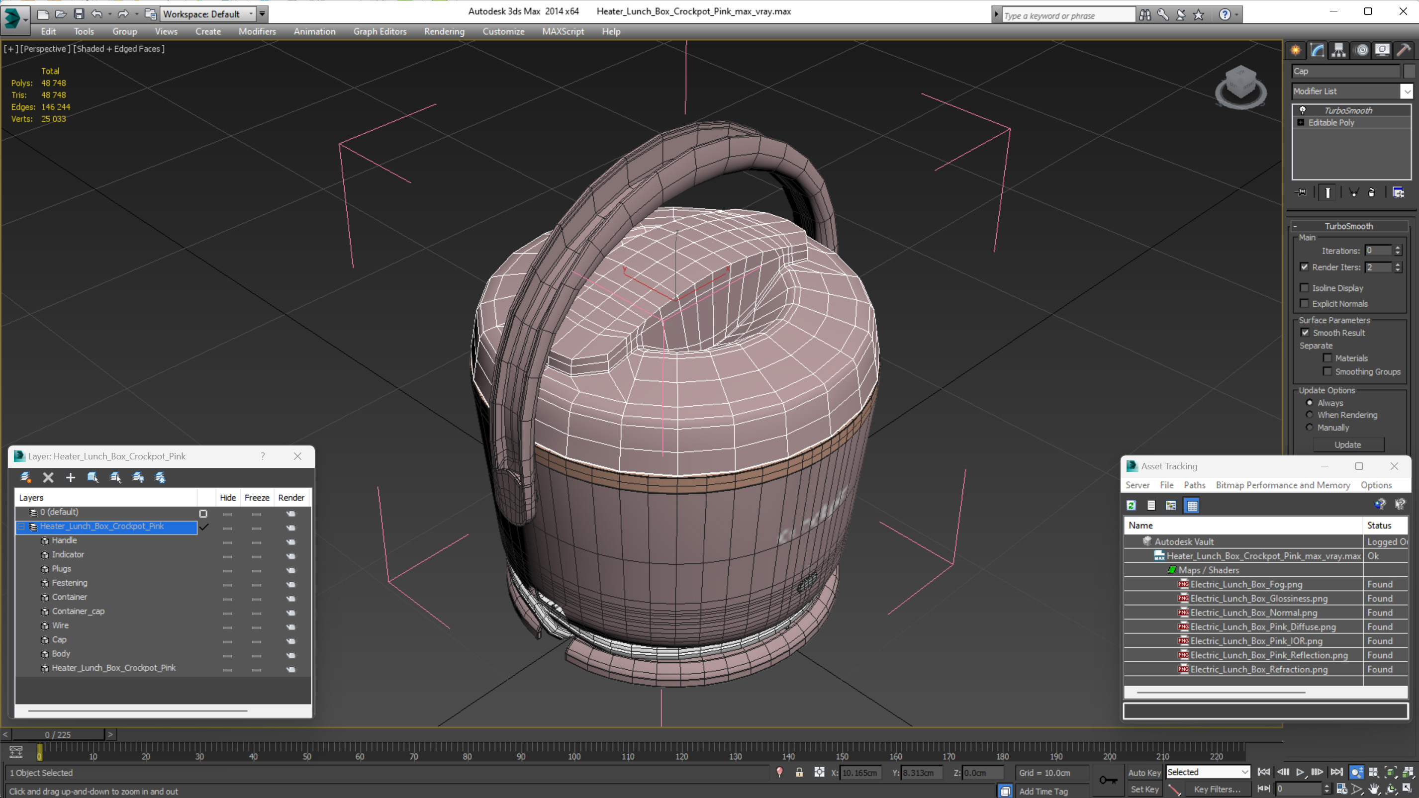 3D model Heater Lunch Box Crockpot Pink