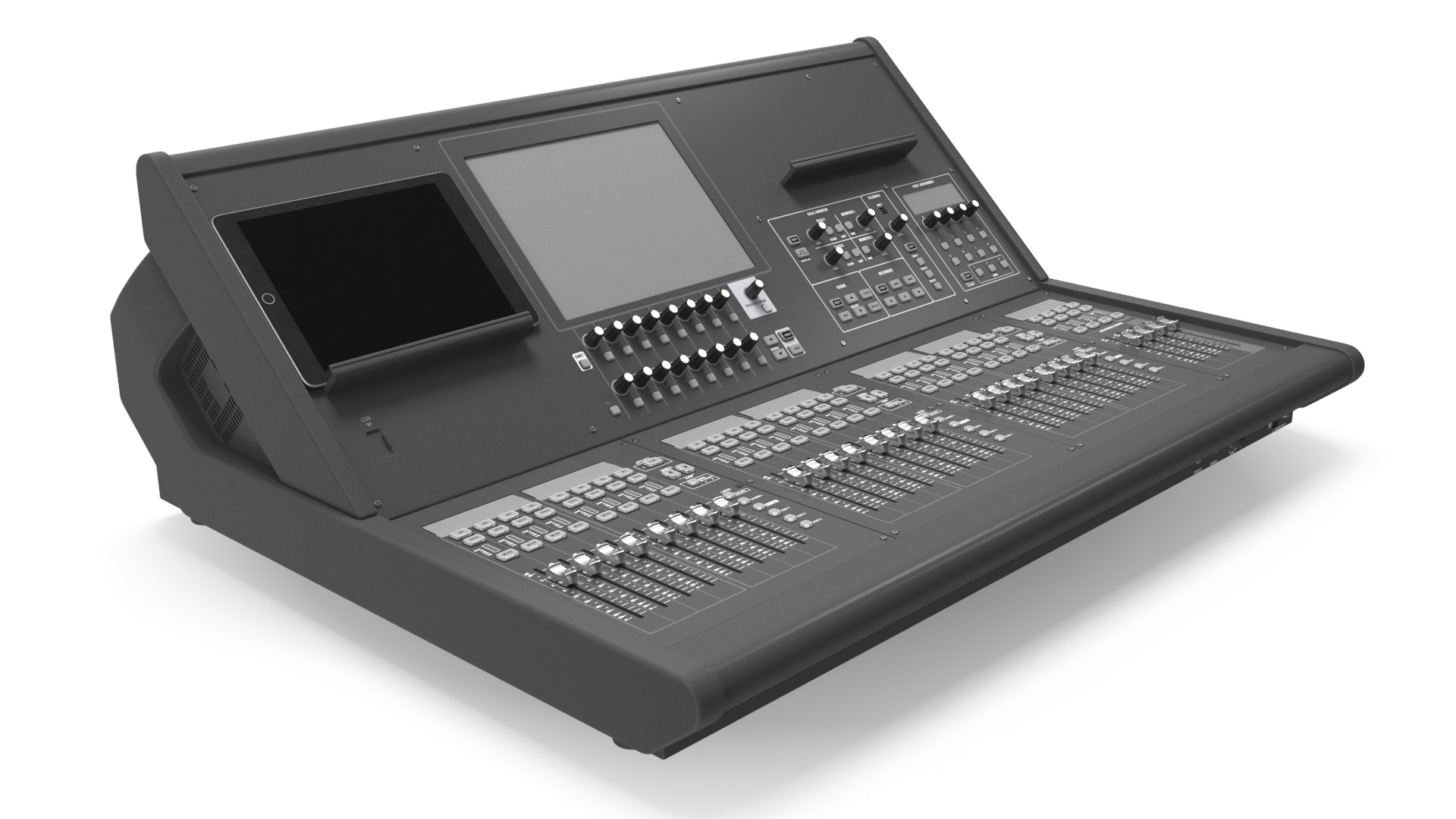 Live Mixing Console Grey 3D model