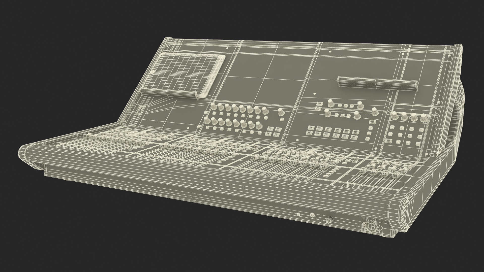 Live Mixing Console Grey 3D model