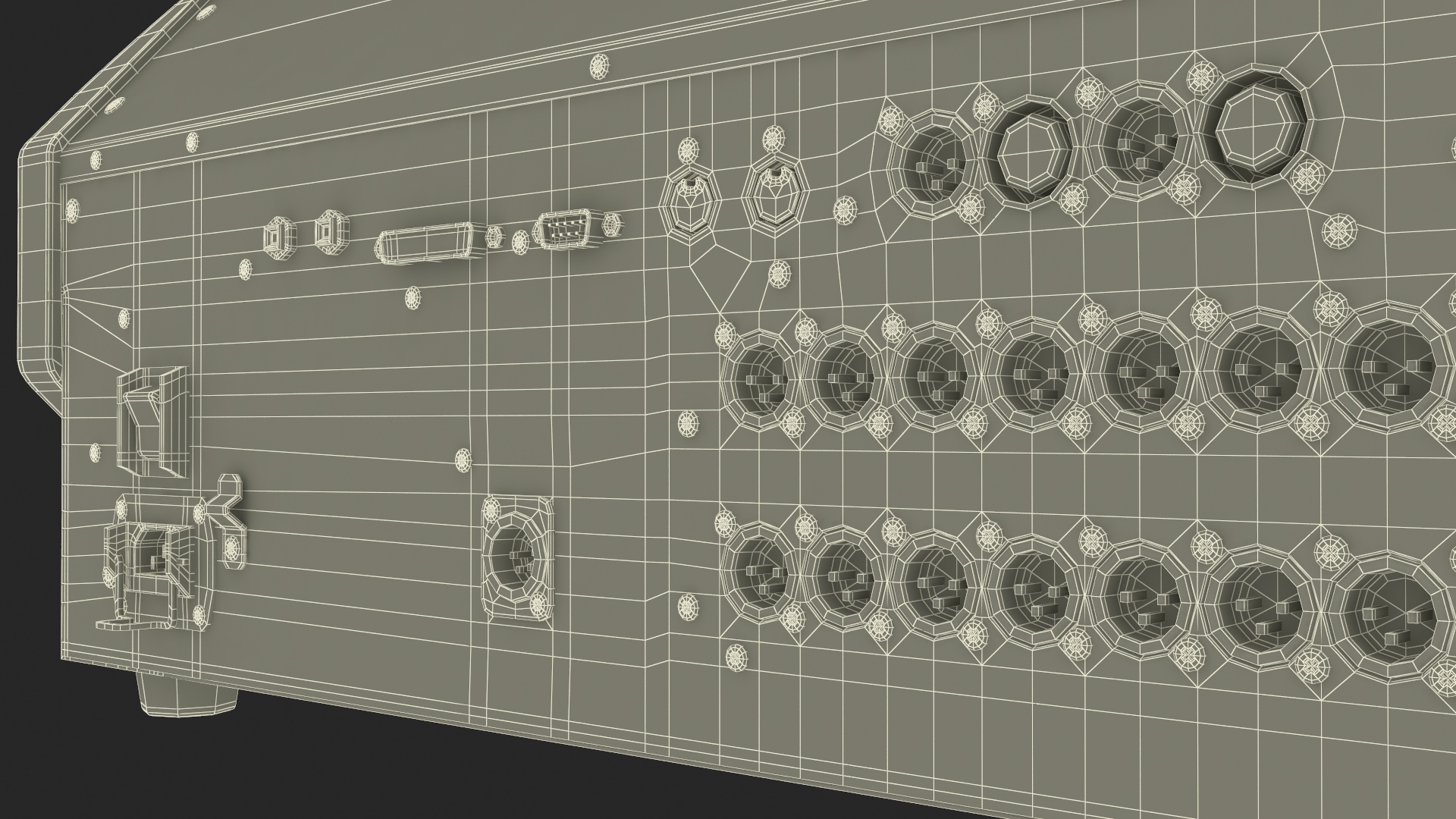 Live Mixing Console Grey 3D model