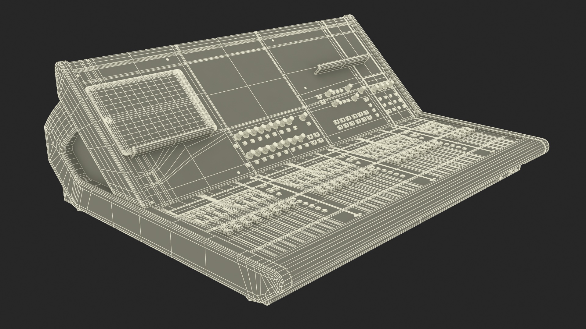 Live Mixing Console Grey 3D model