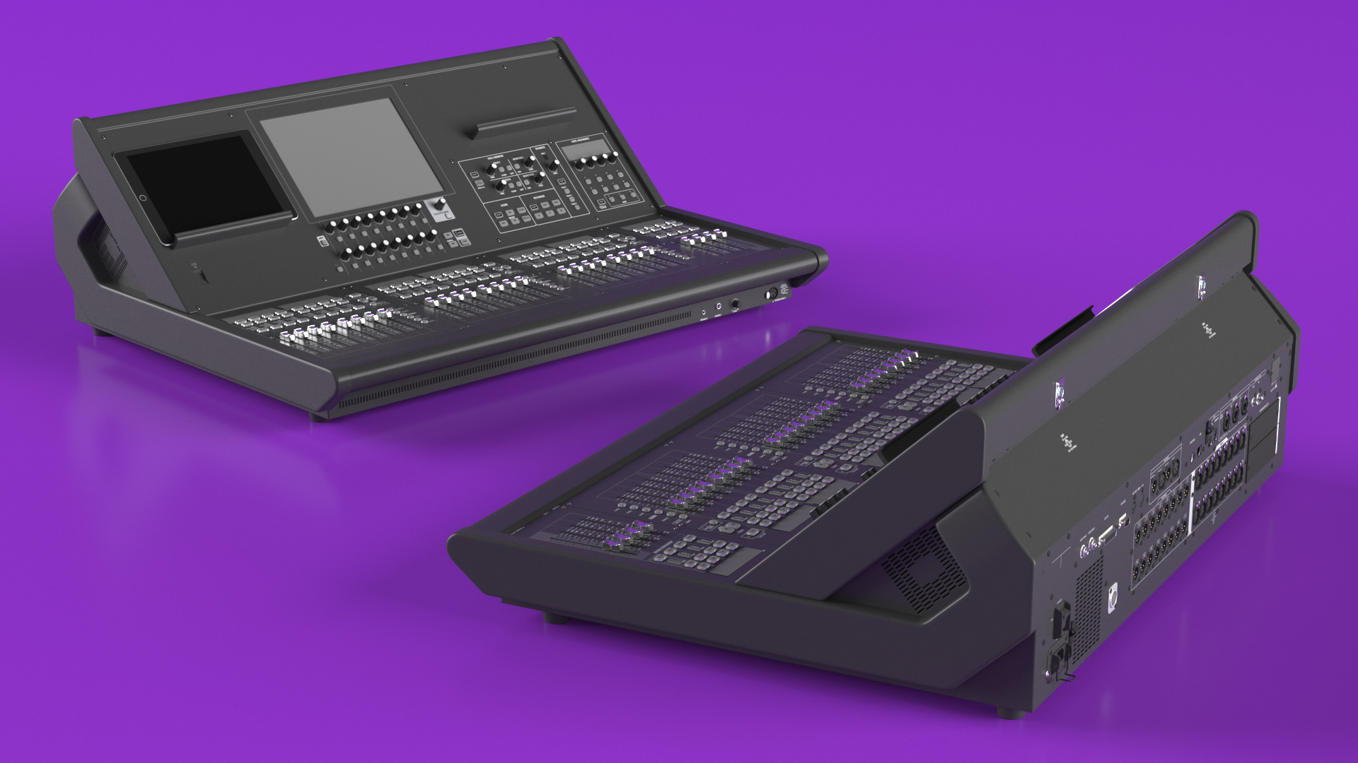 Live Mixing Console Grey 3D model