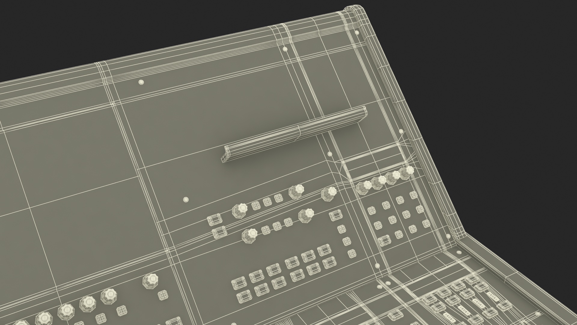 Live Mixing Console Grey 3D model