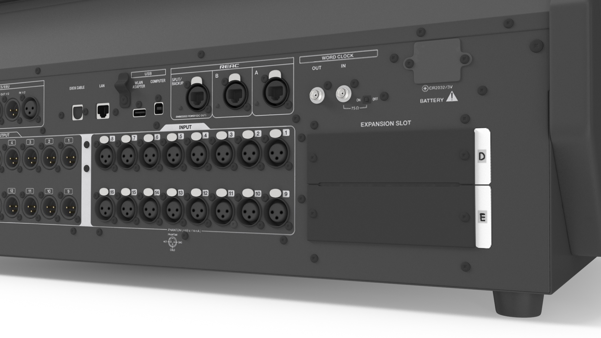 Live Mixing Console Grey 3D model