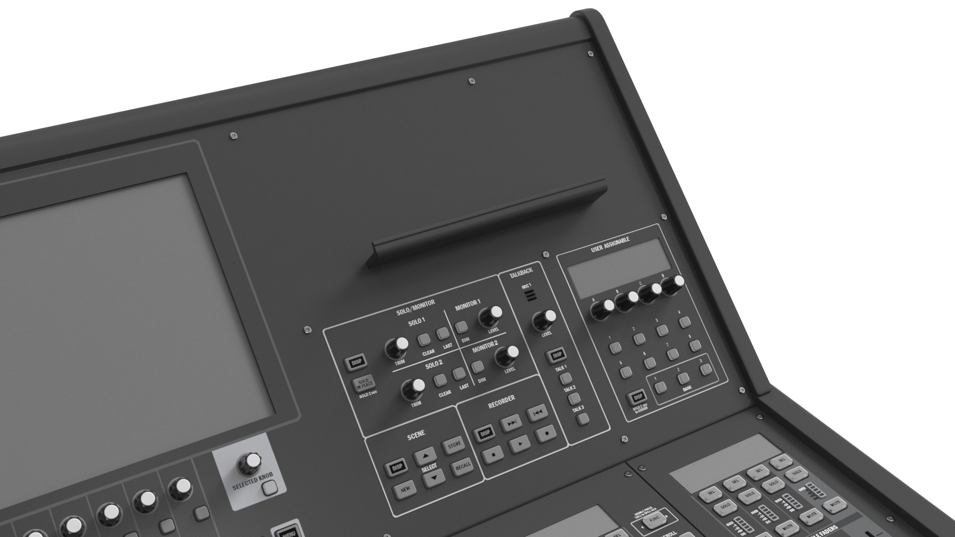 Live Mixing Console Grey 3D model