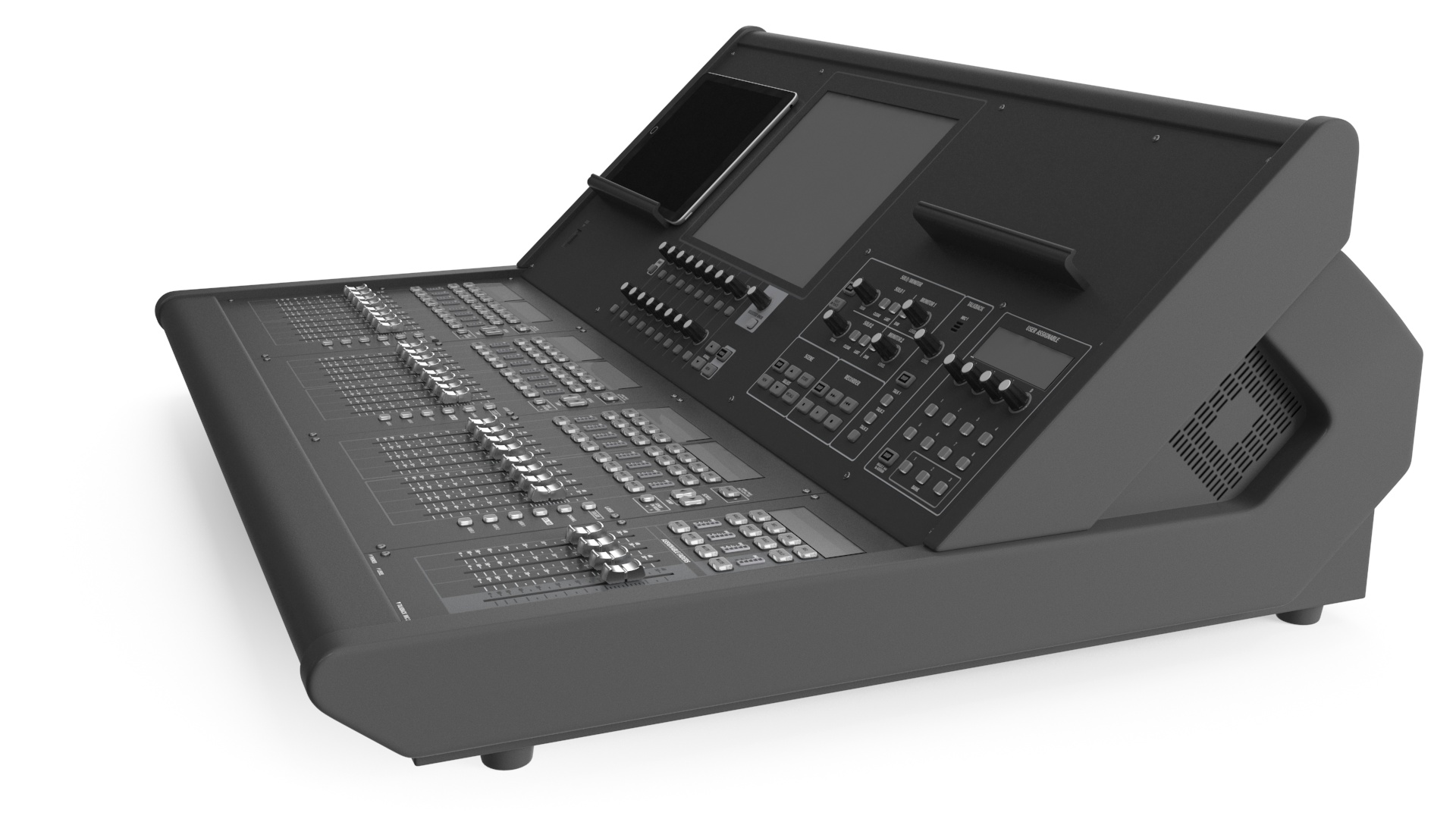 Live Mixing Console Grey 3D model