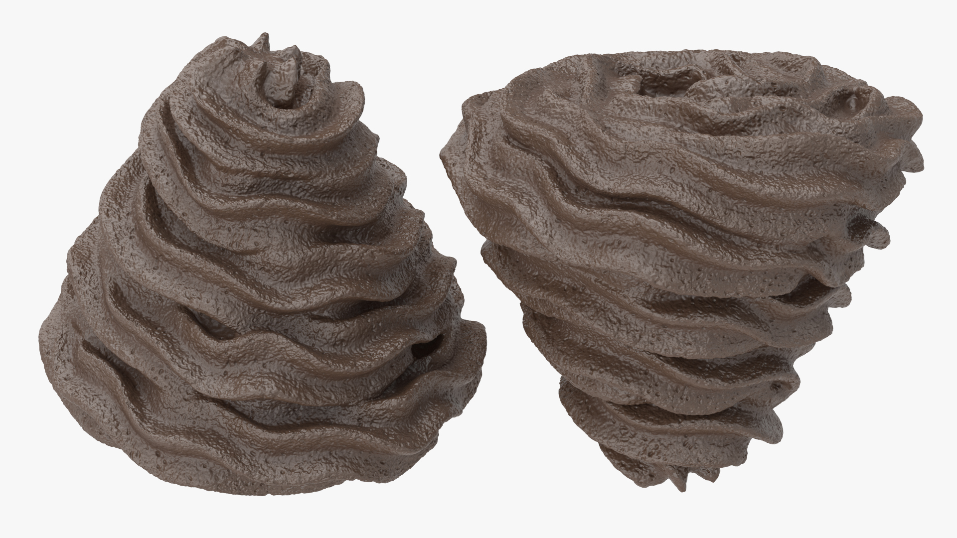 3D Chocolate Whipped Cream model