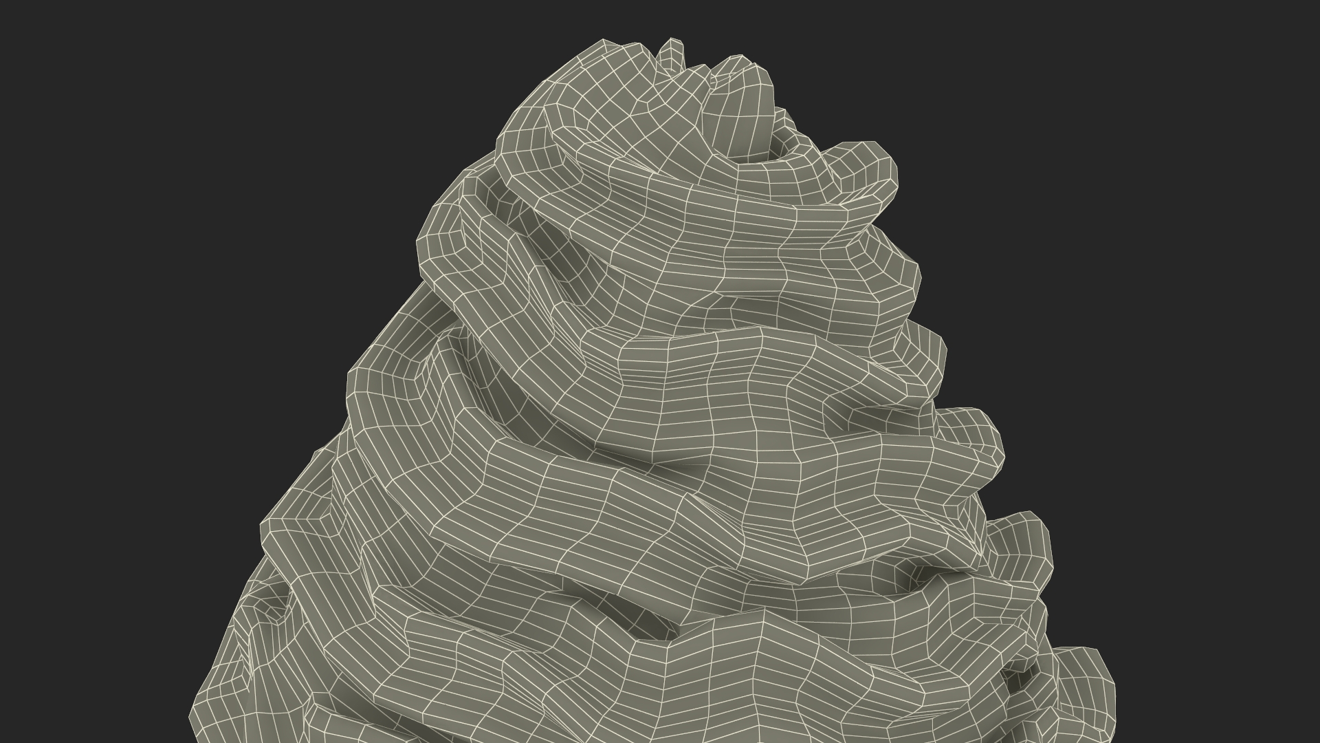 3D Chocolate Whipped Cream model