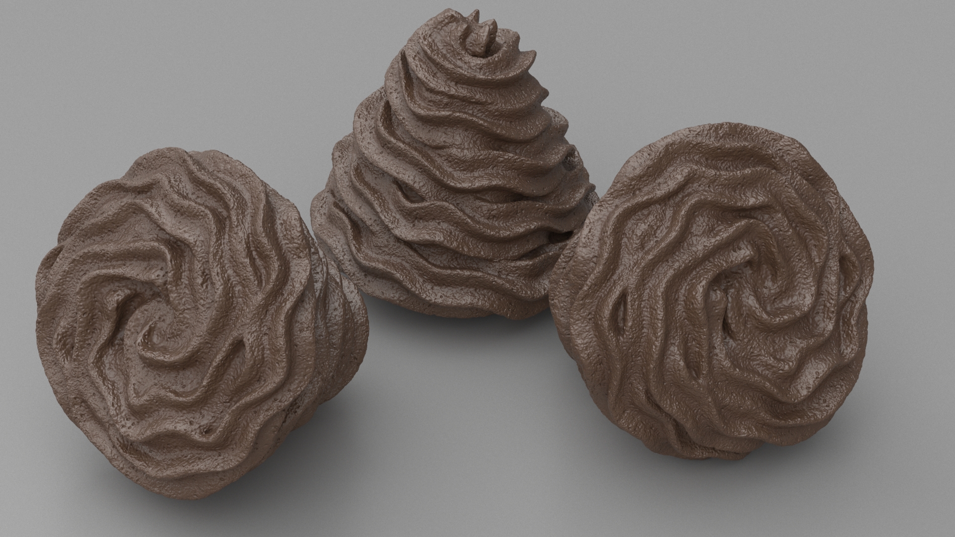 3D Chocolate Whipped Cream model