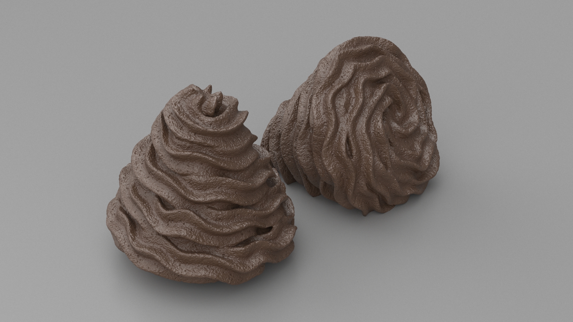 3D Chocolate Whipped Cream model