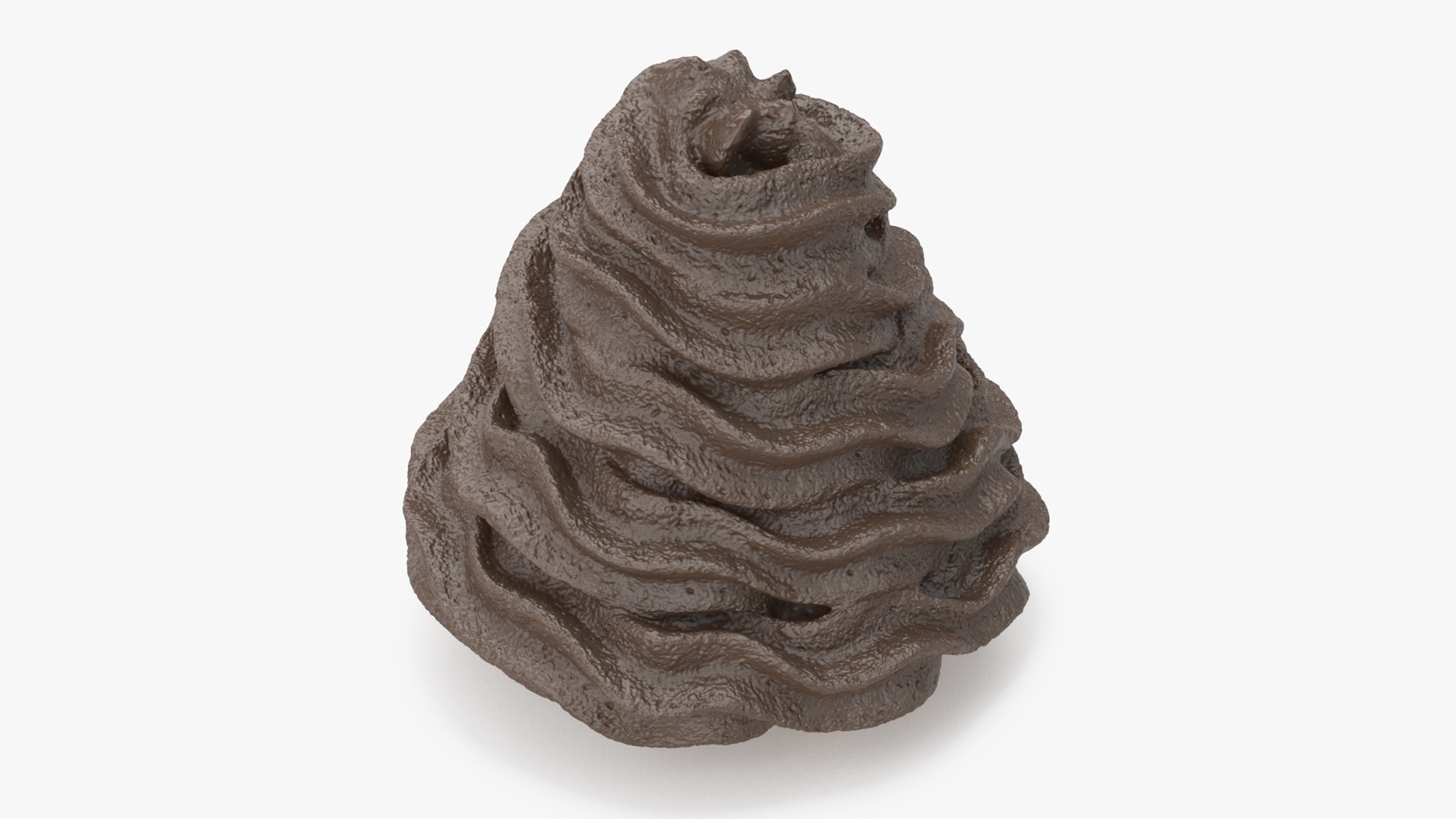 3D Chocolate Whipped Cream model