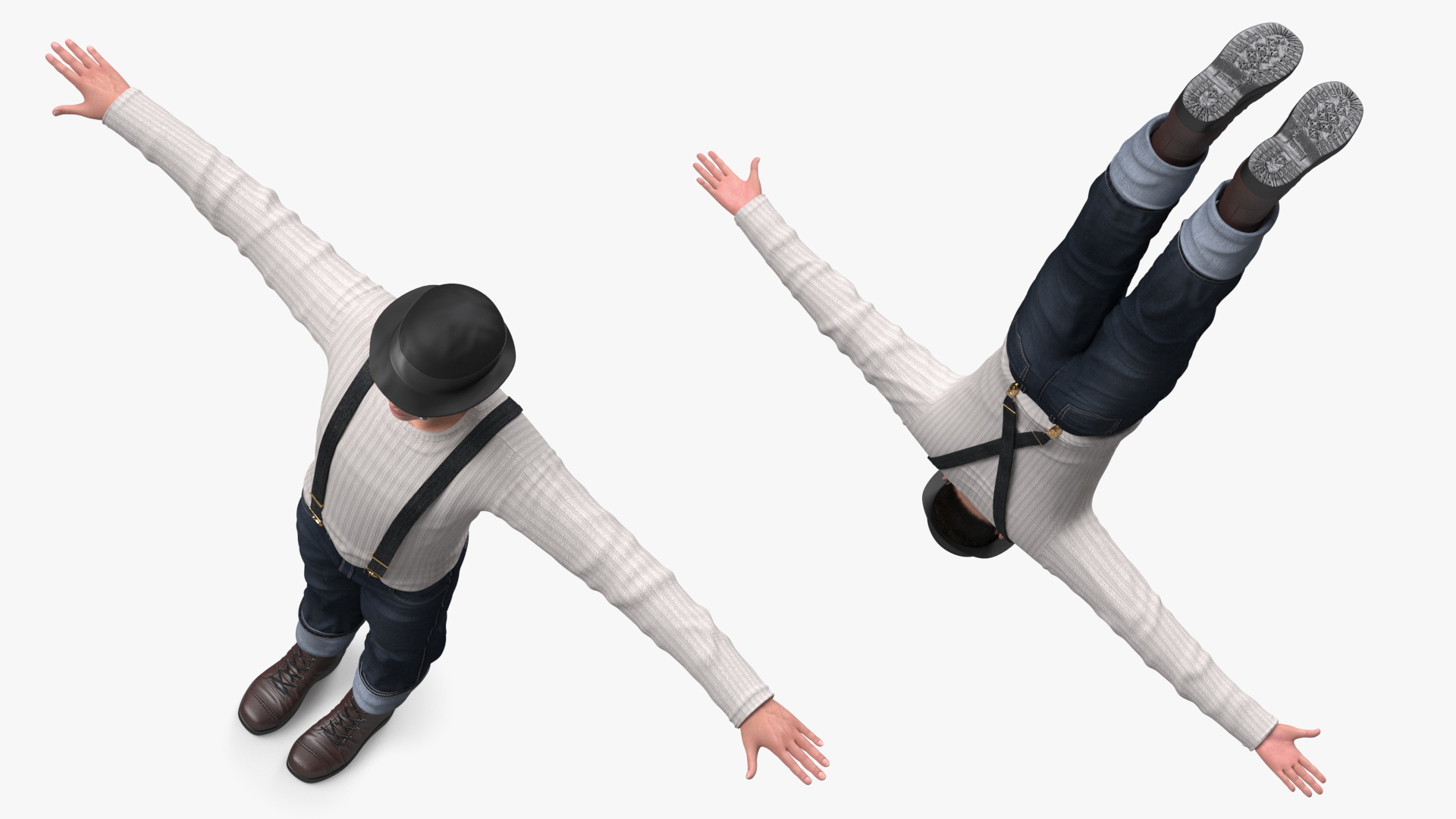 3D model Fashionable Chinese Man Rigged
