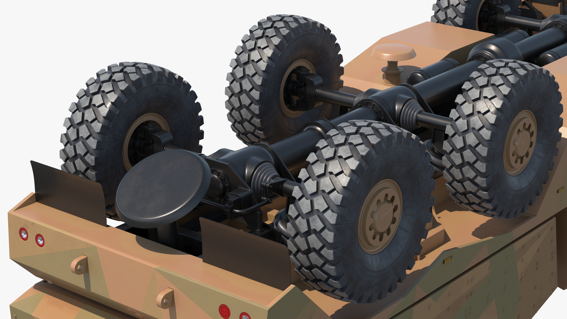 3D model Wheeled Armored Howitzer in Desert Camouflage