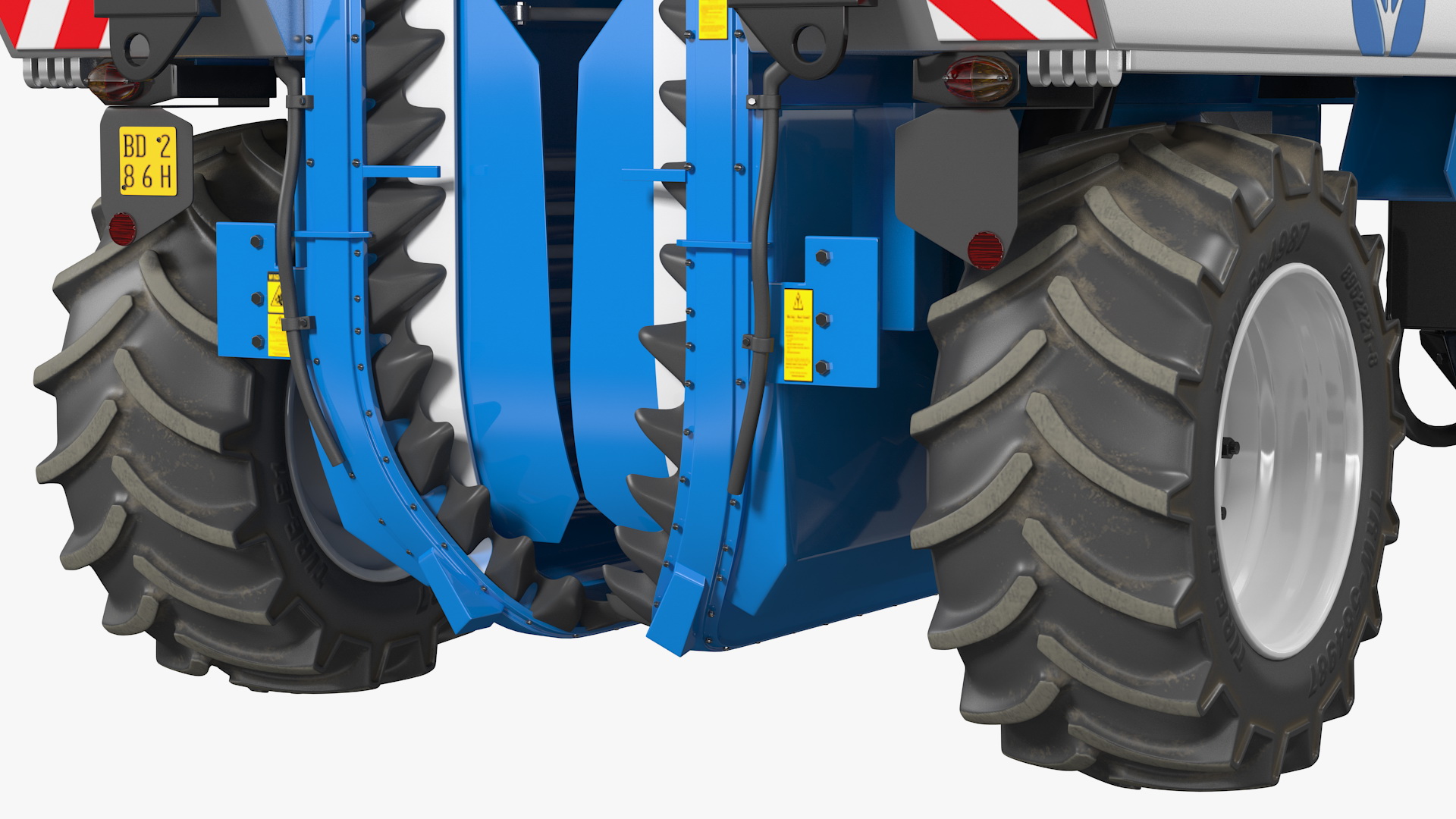 BRAUD 9090X Grape Harvester Rigged 3D model
