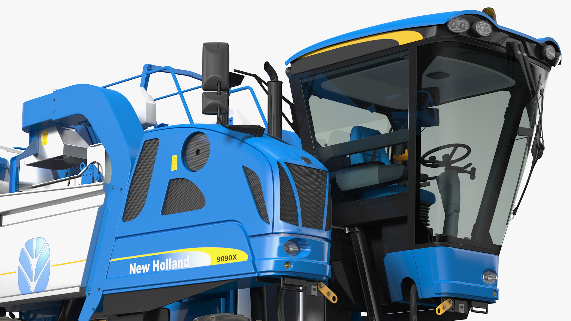 BRAUD 9090X Grape Harvester Rigged 3D model
