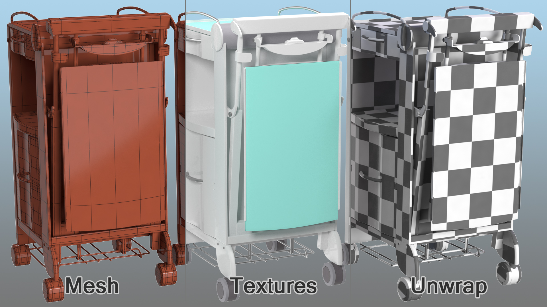 3D Self Service Bedside Cabinet model