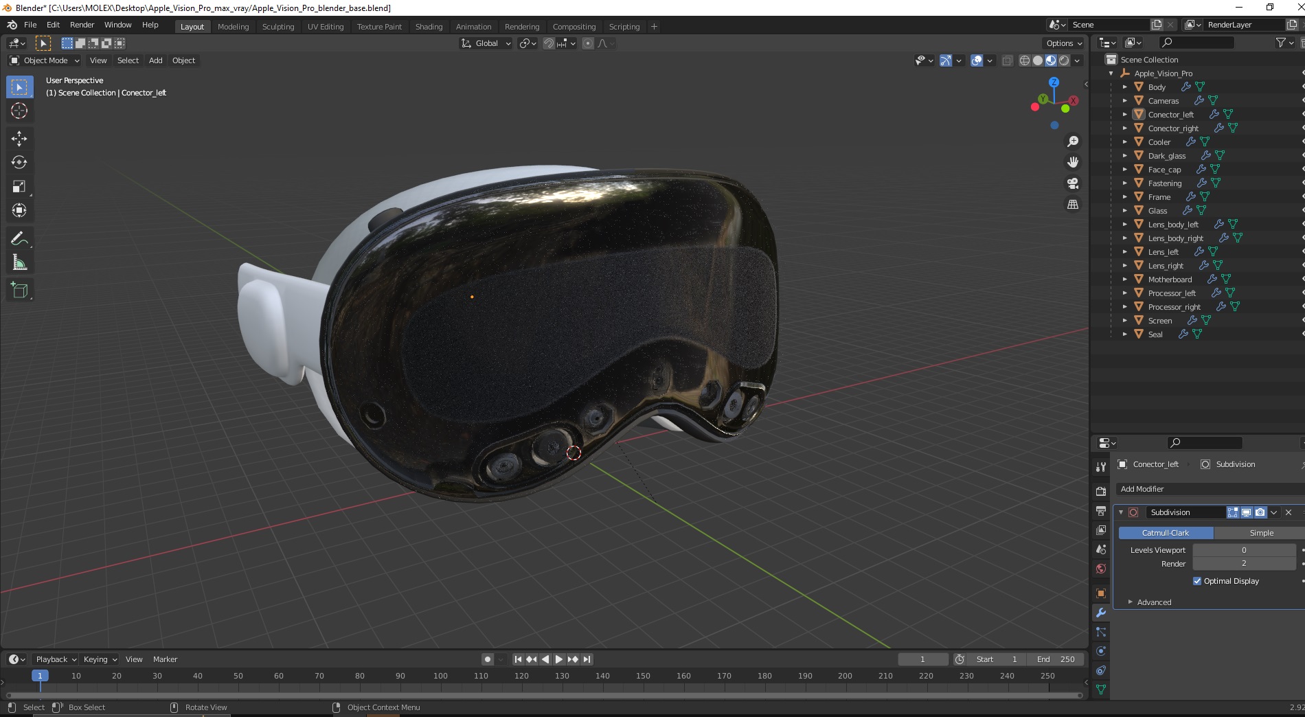 3D Apple Vision Pro