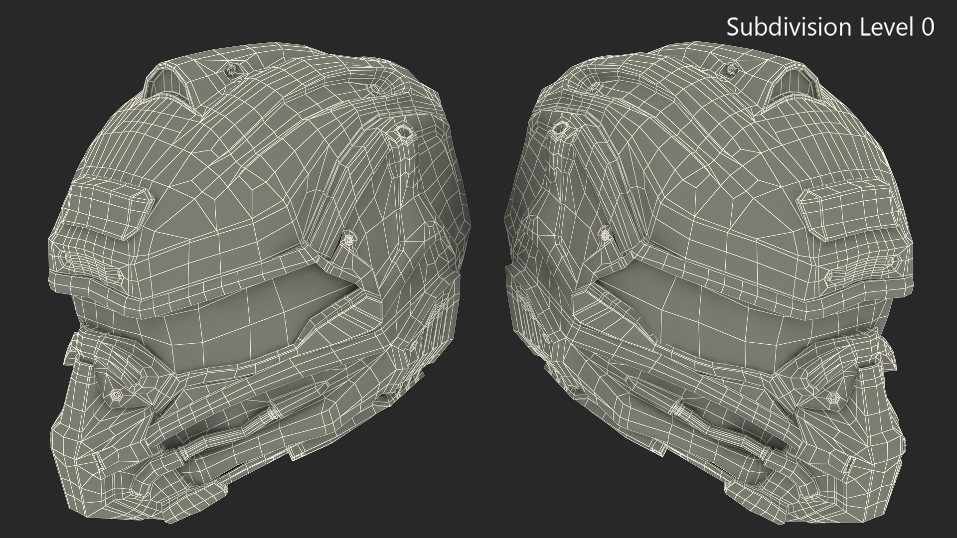 3D Sci Fi Futuristic Military Helmet model