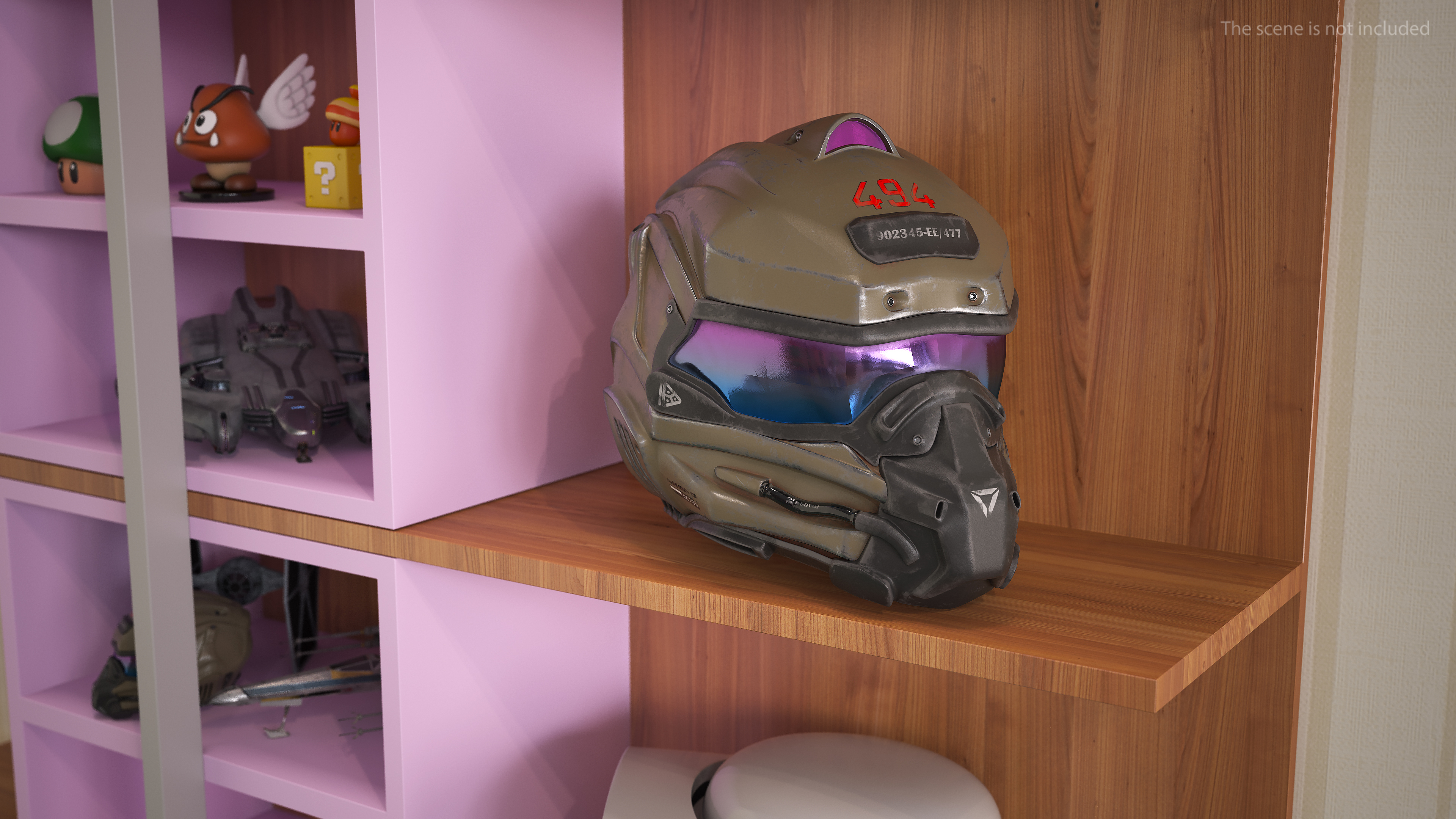 3D Sci Fi Futuristic Military Helmet model