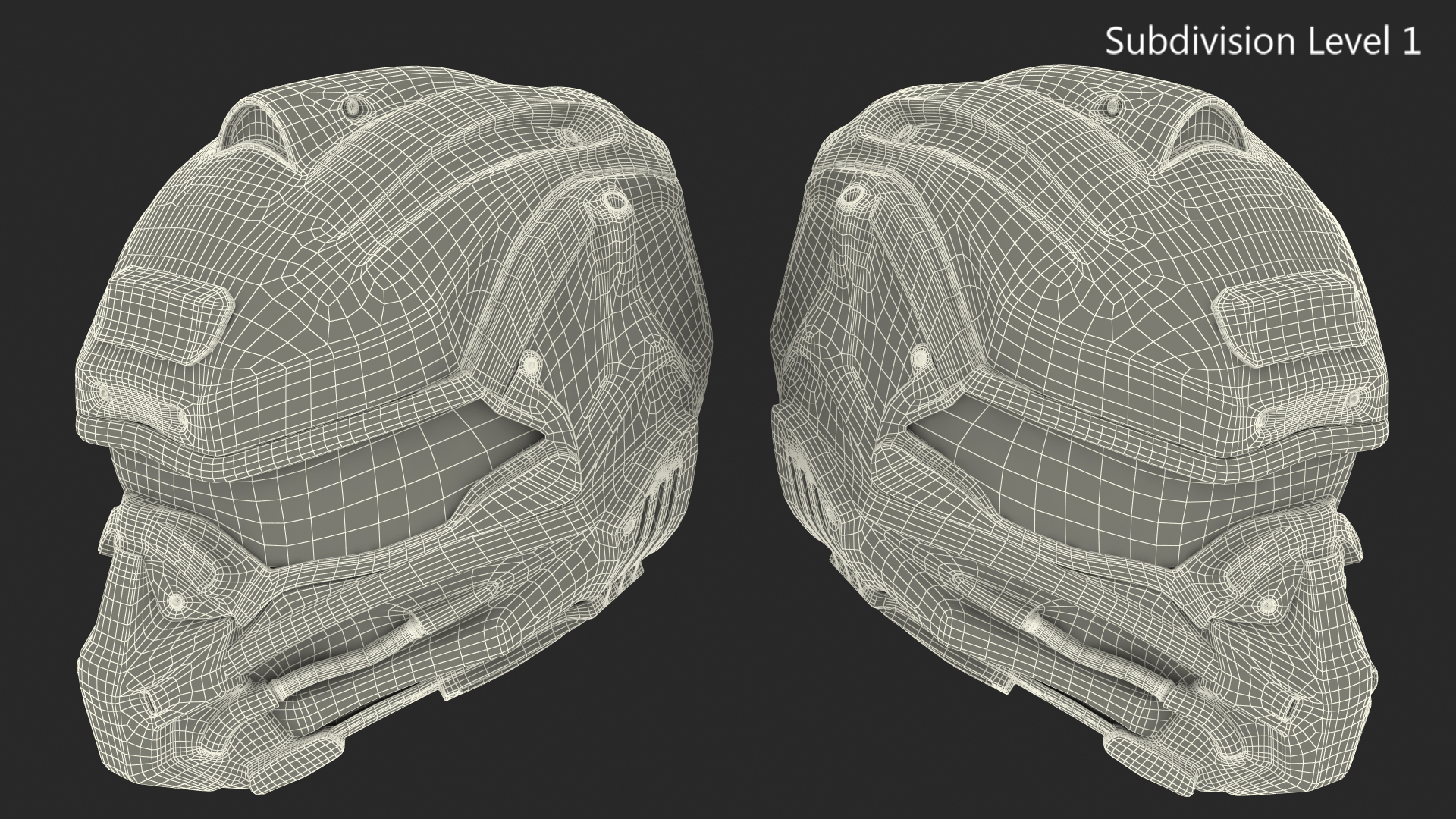 3D Sci Fi Futuristic Military Helmet model