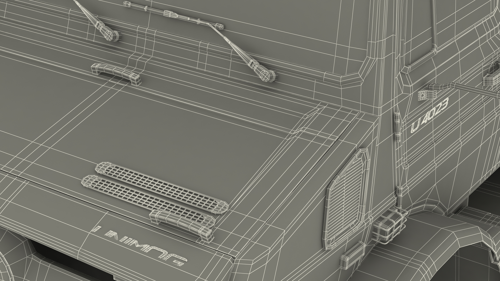 3D Mercedes Unimog 4023 Ambulance Vehicle model