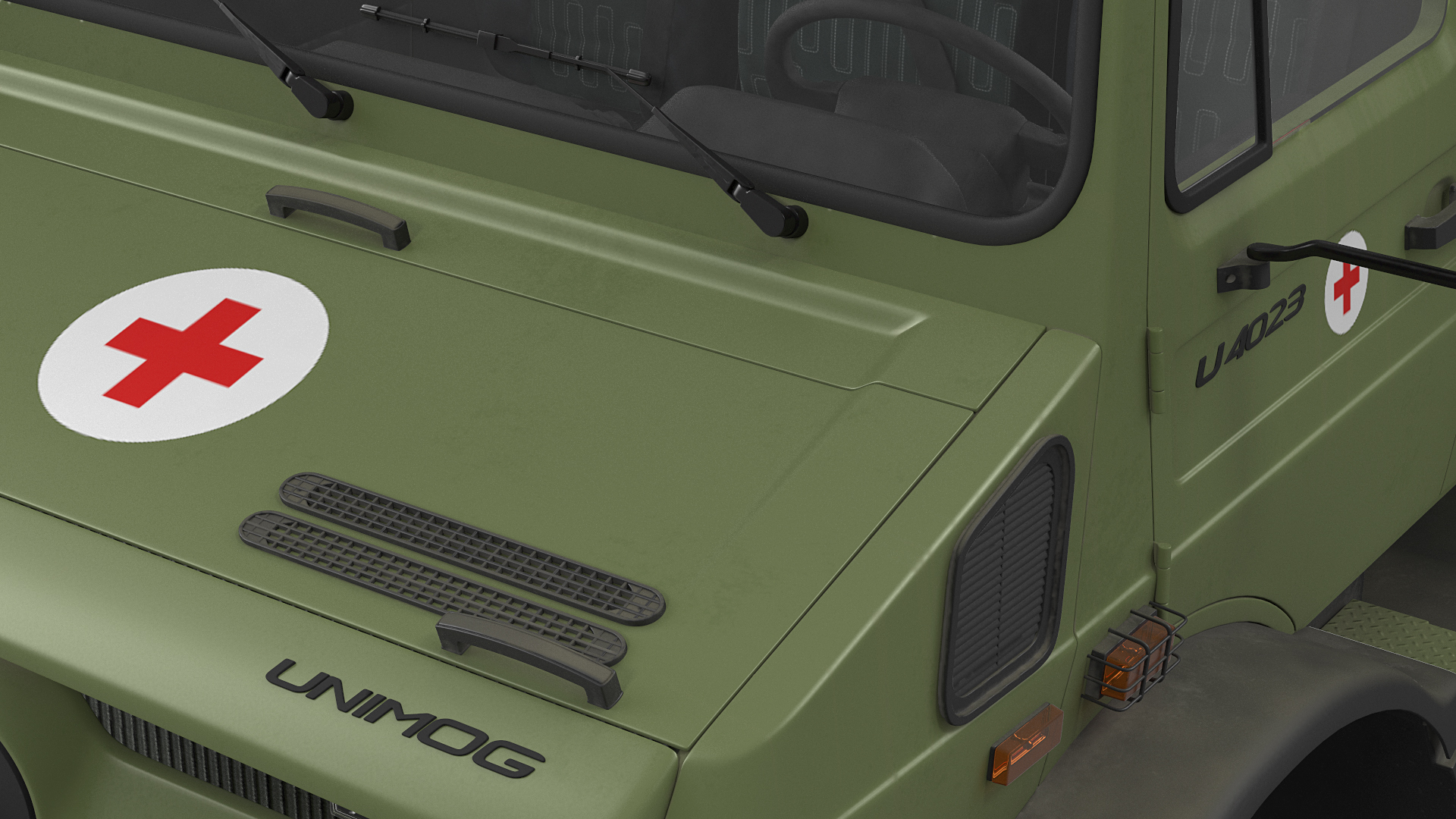 3D Mercedes Unimog 4023 Ambulance Vehicle model