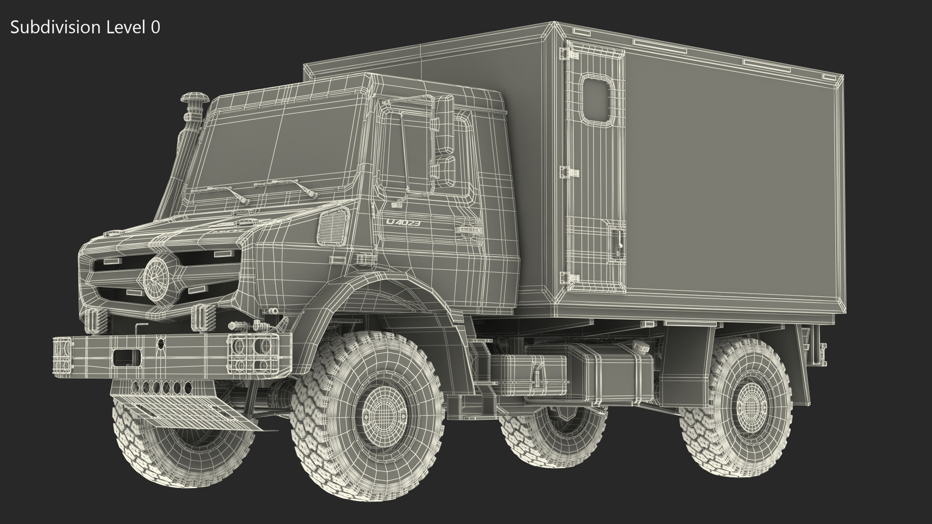 3D Mercedes Unimog 4023 Ambulance Vehicle model