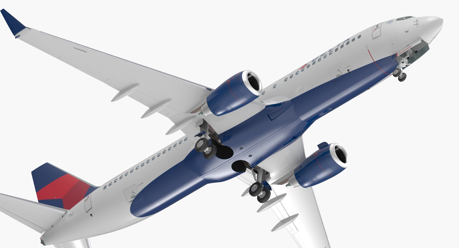 Boeing 737 800 with Interior Delta Air Lines 3D model