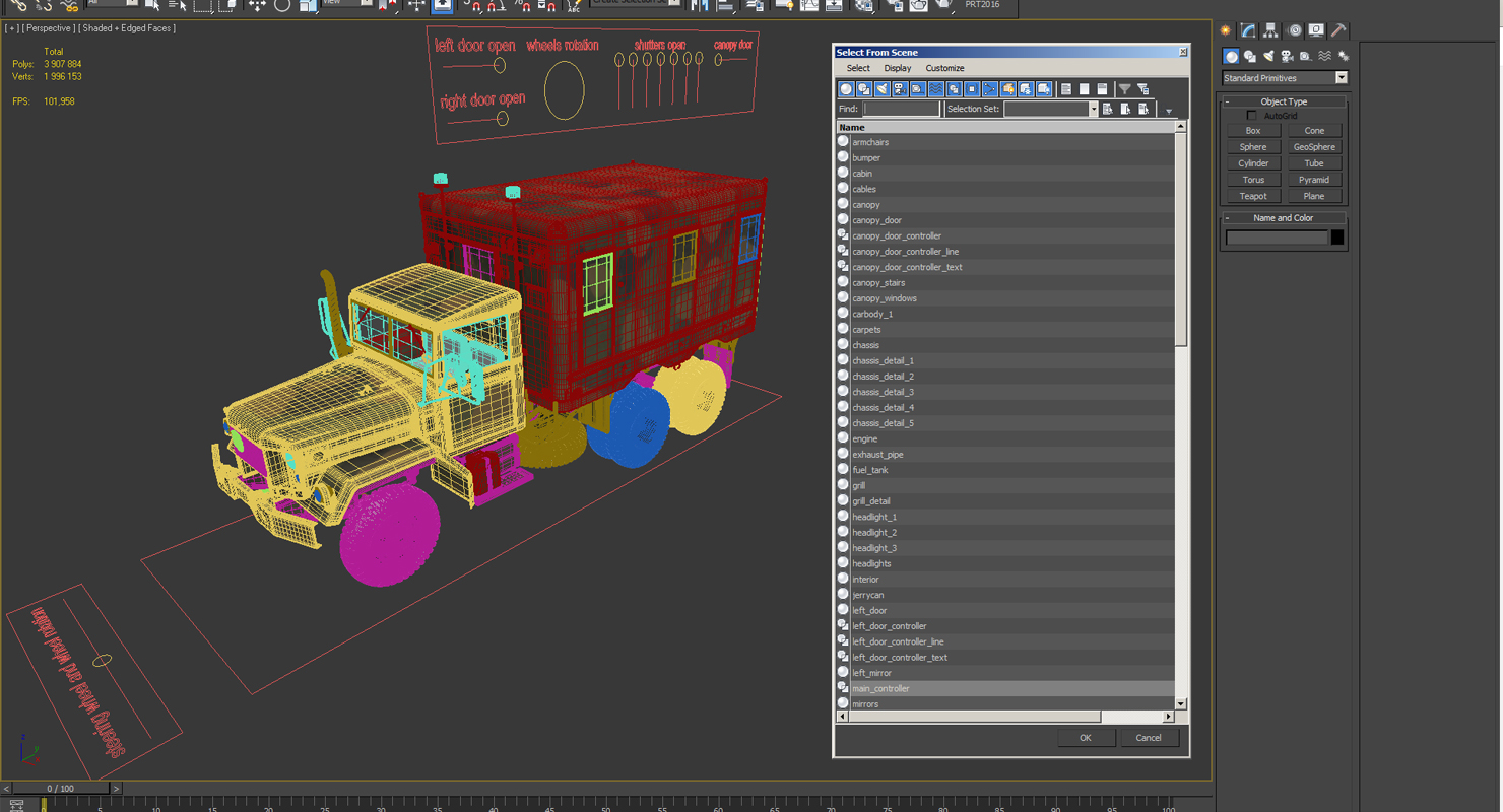 US Truck M109 Shop Van Rigged 3D model