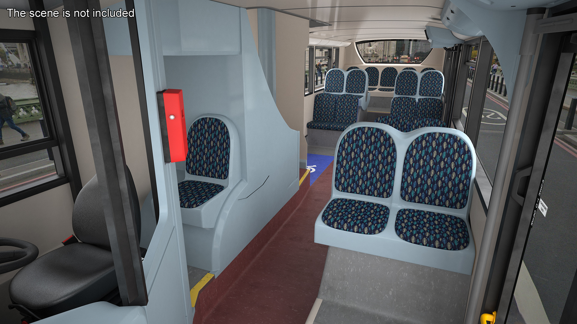 3D Double Decker City Bus Enviro400 Simple Interior model