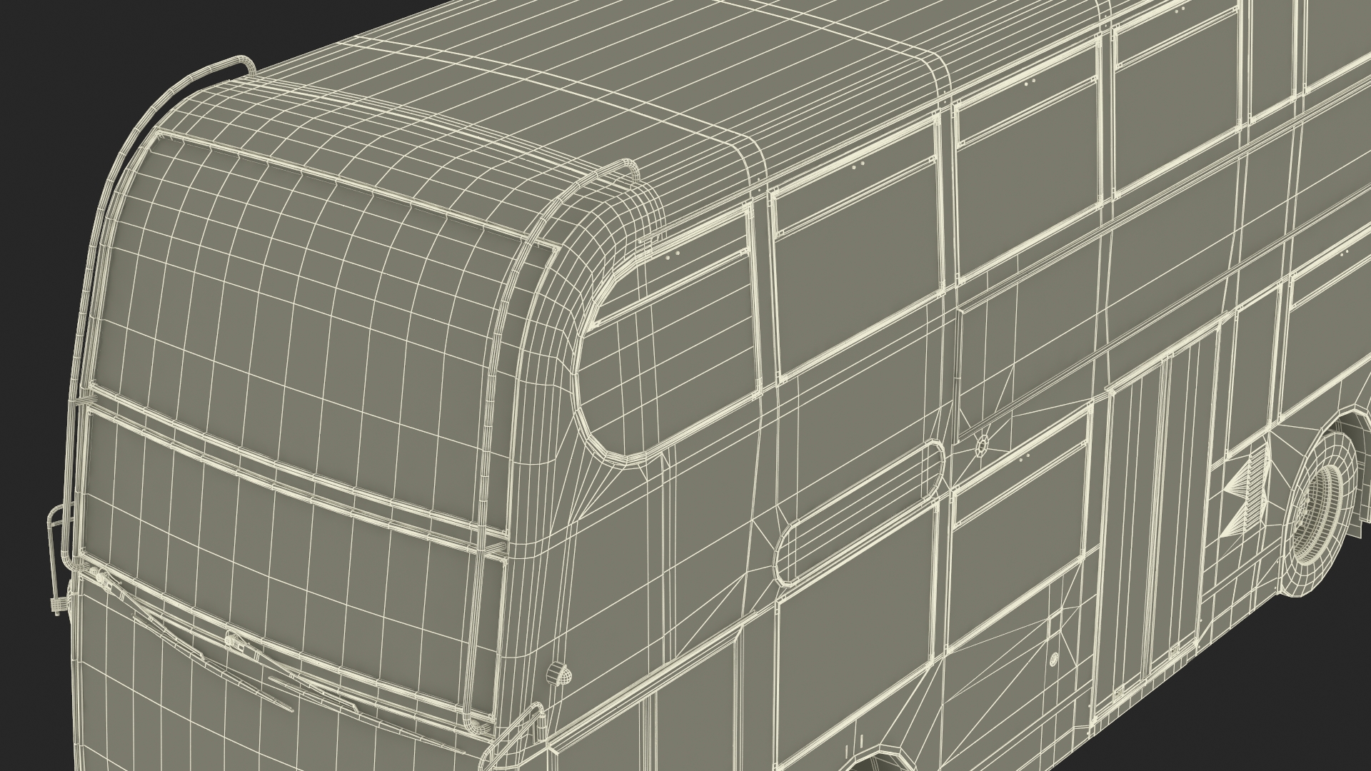 3D Double Decker City Bus Enviro400 Simple Interior model