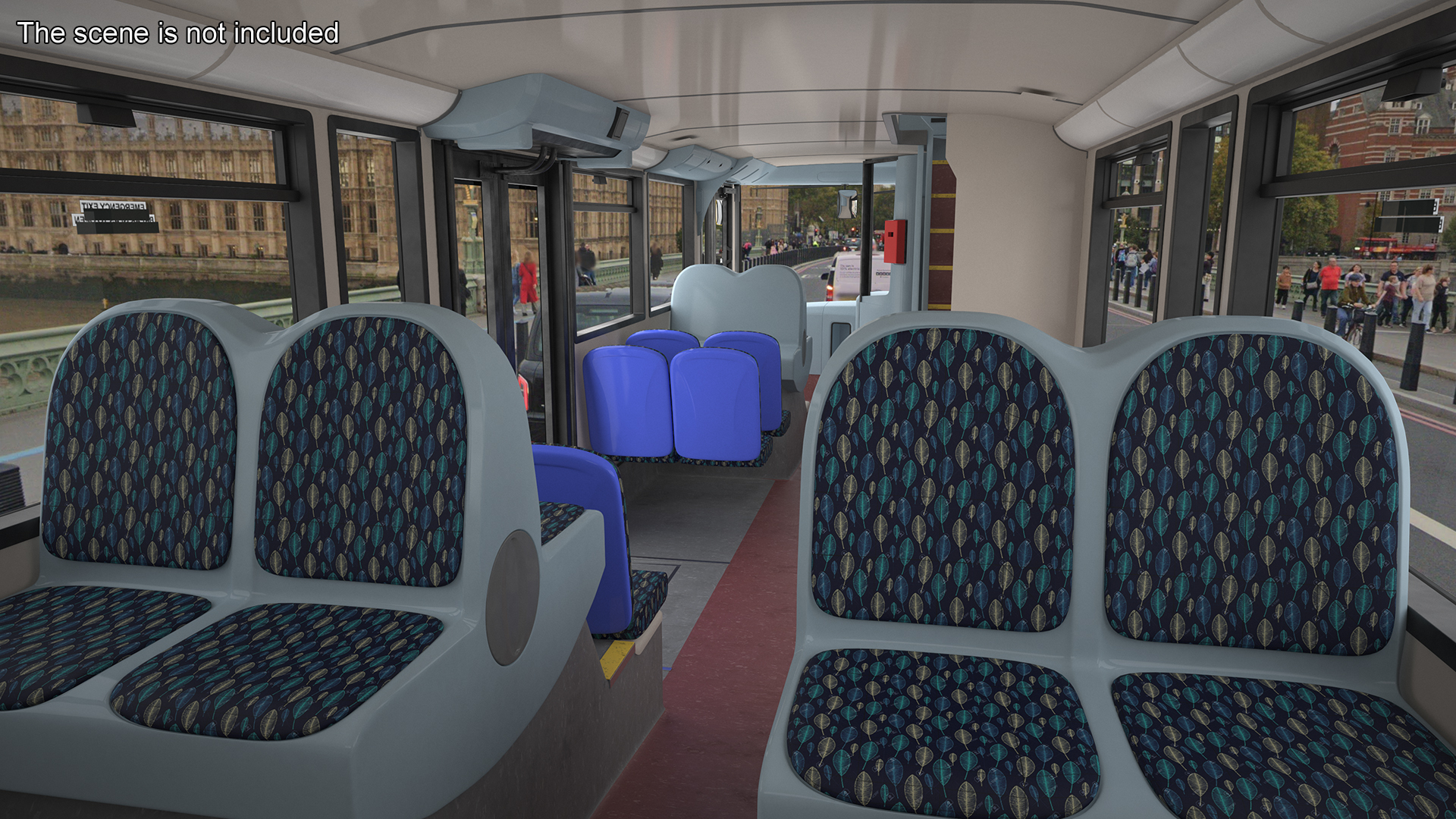 3D Double Decker City Bus Enviro400 Simple Interior model
