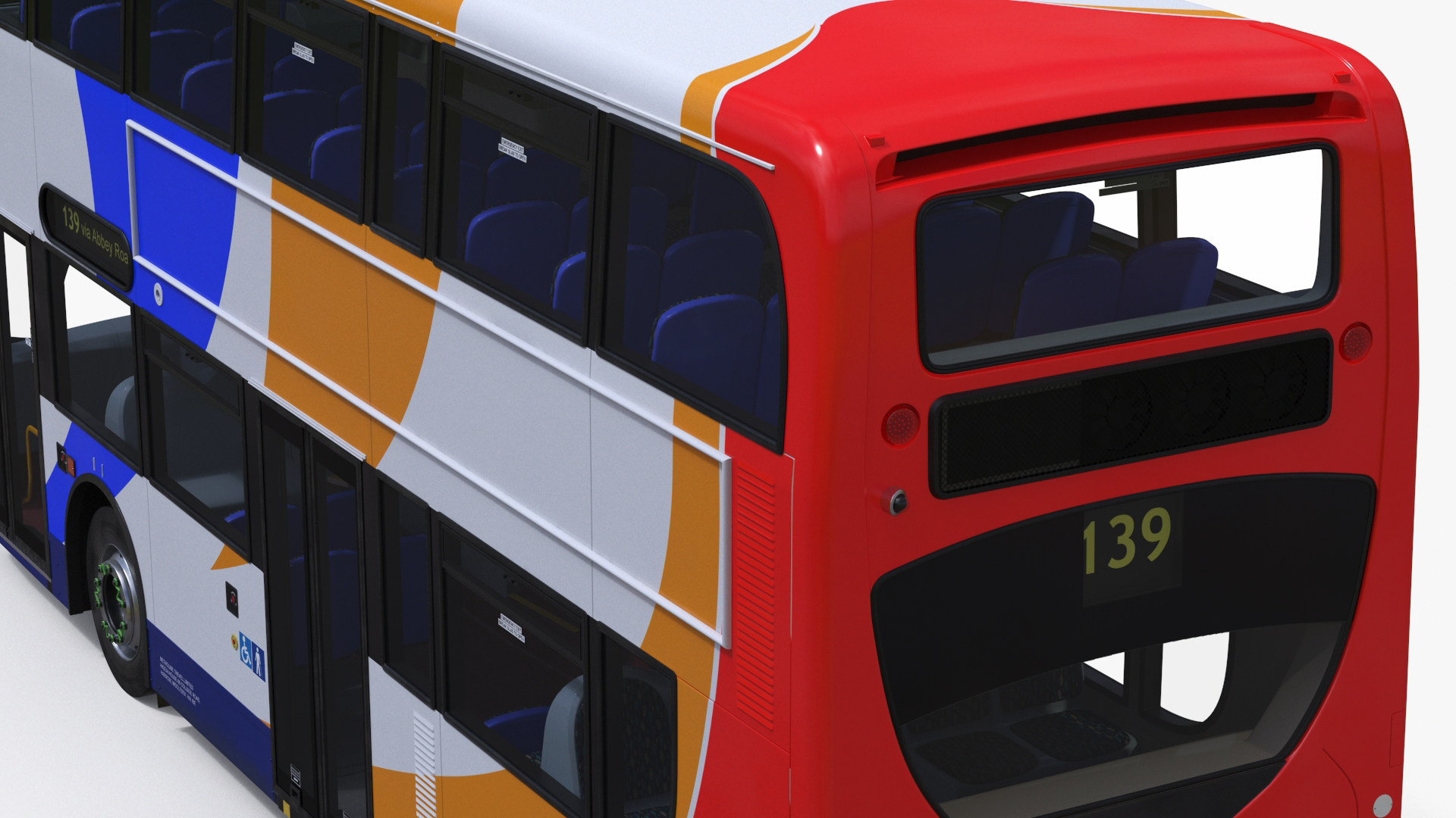 3D Double Decker City Bus Enviro400 Simple Interior model