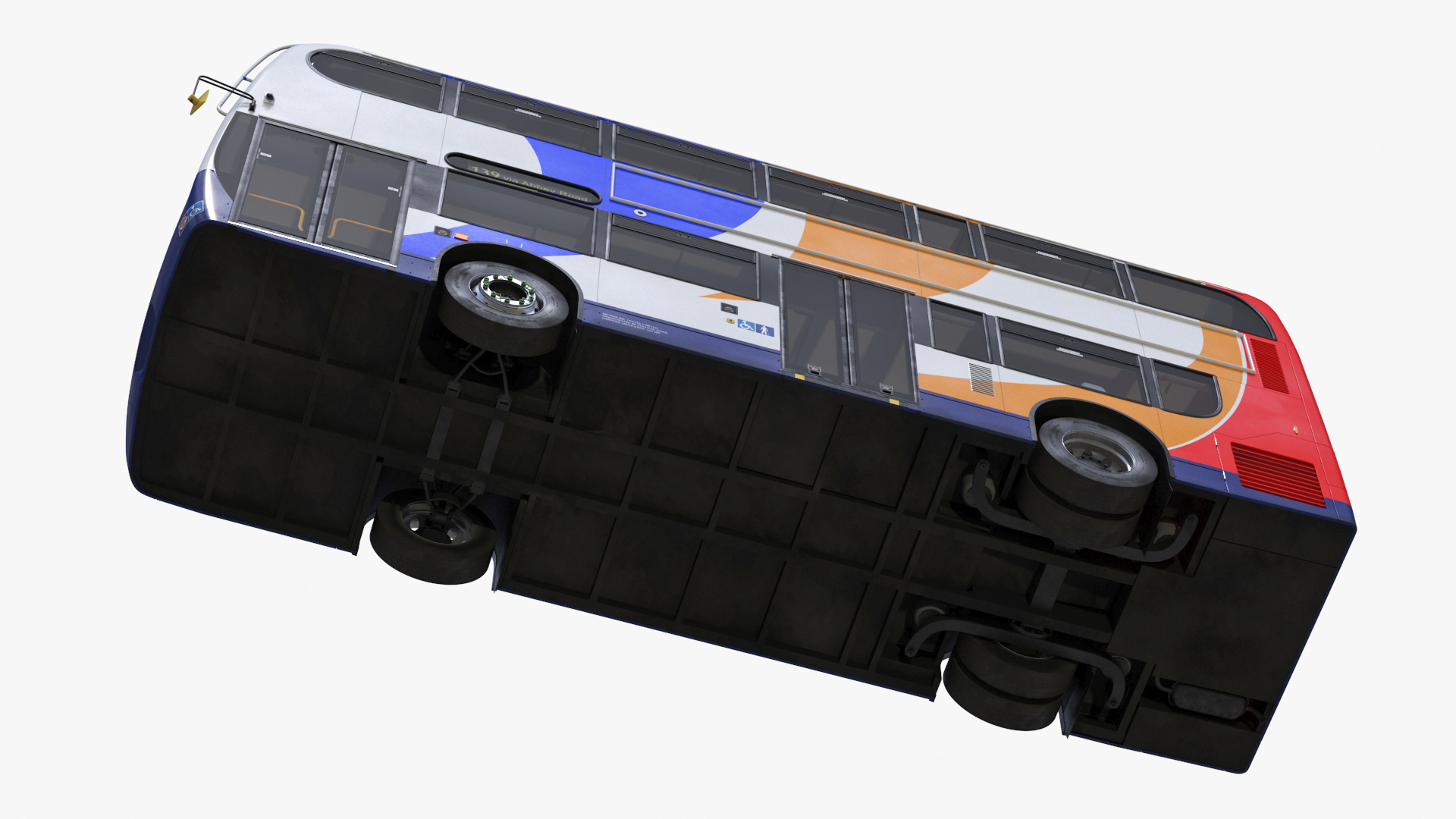 3D Double Decker City Bus Enviro400 Simple Interior model