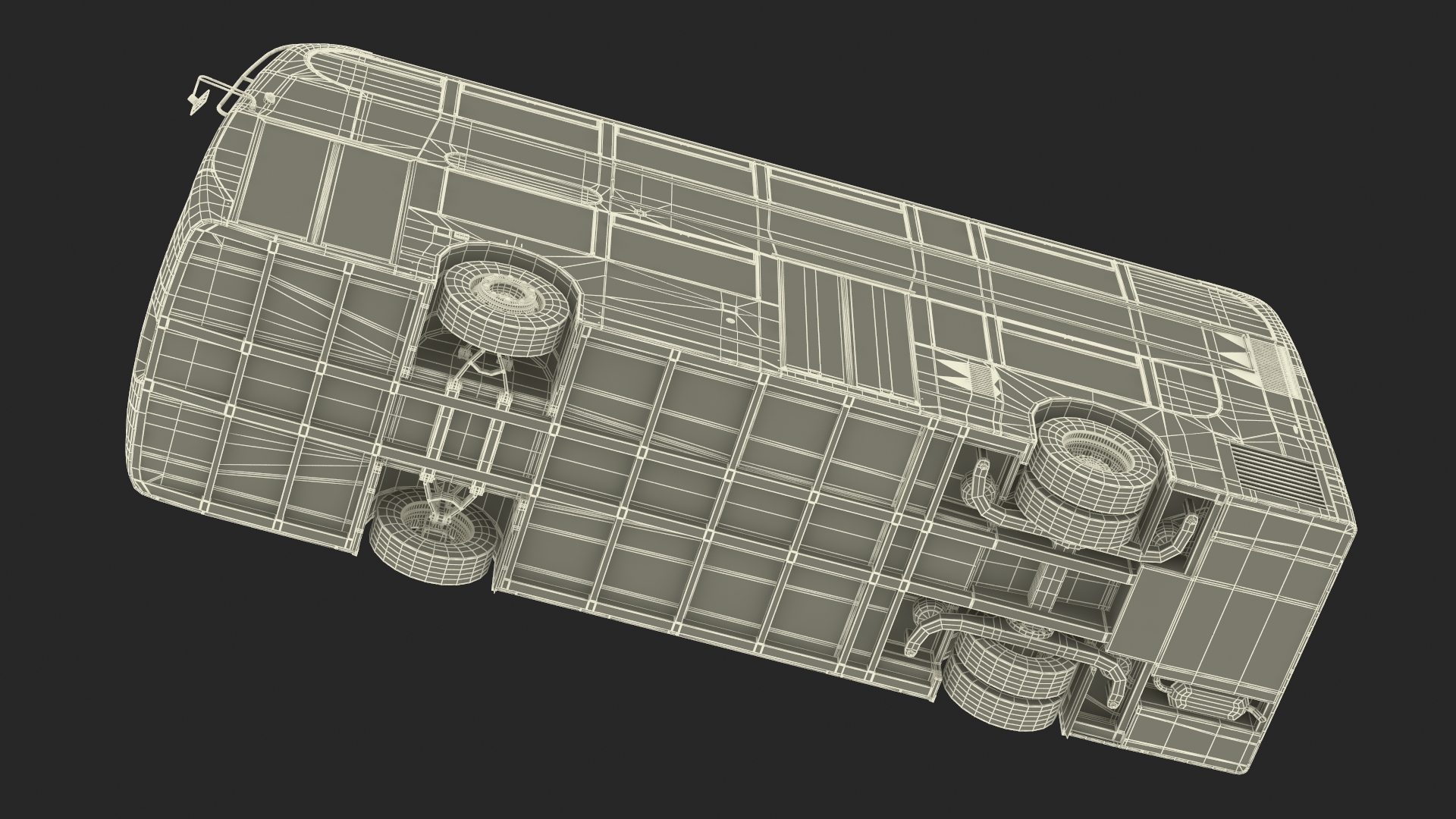3D Double Decker City Bus Enviro400 Simple Interior model
