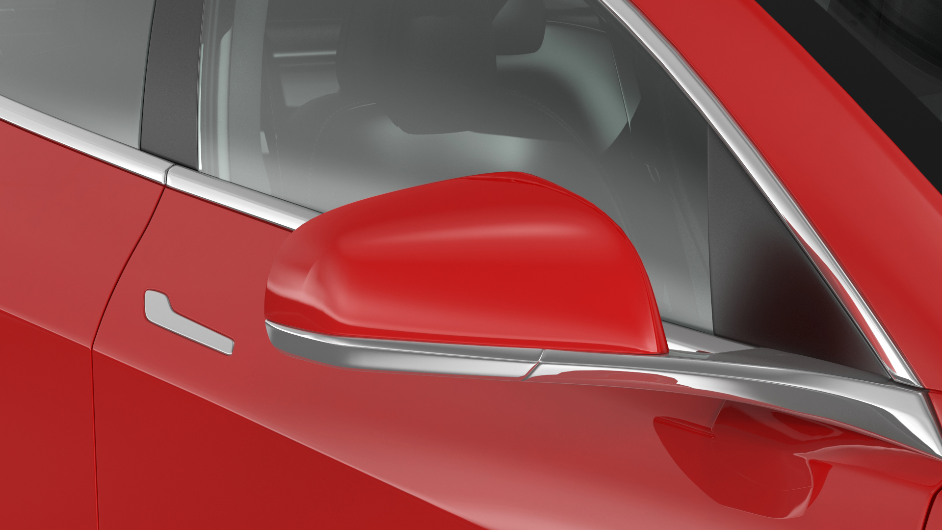 Tesla with Thule Car Roofbox on Roof Rack Rigged for Maya 3D