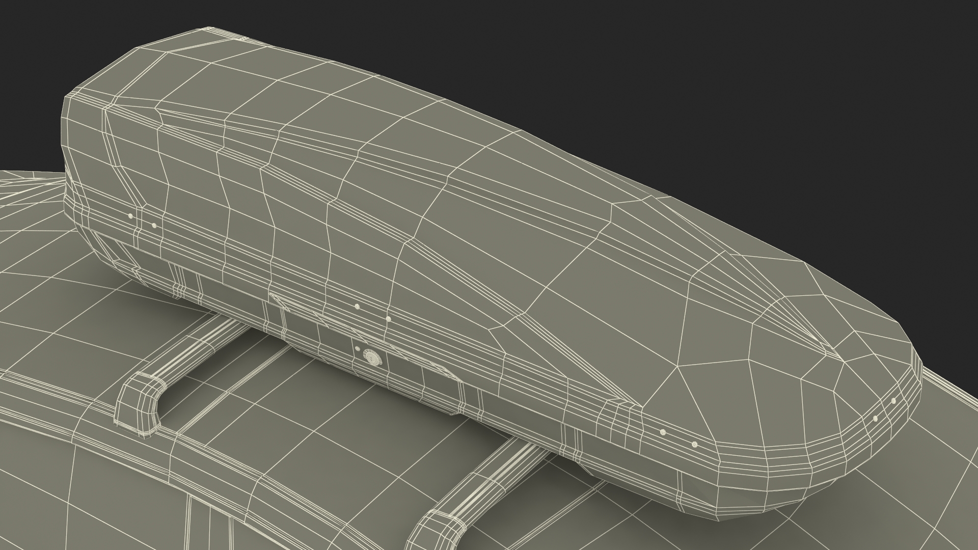 Tesla with Thule Car Roofbox on Roof Rack Rigged for Maya 3D