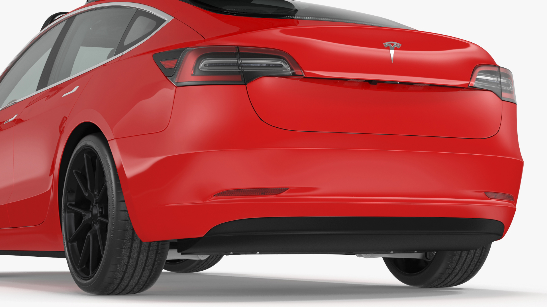 Tesla with Thule Car Roofbox on Roof Rack Rigged for Maya 3D