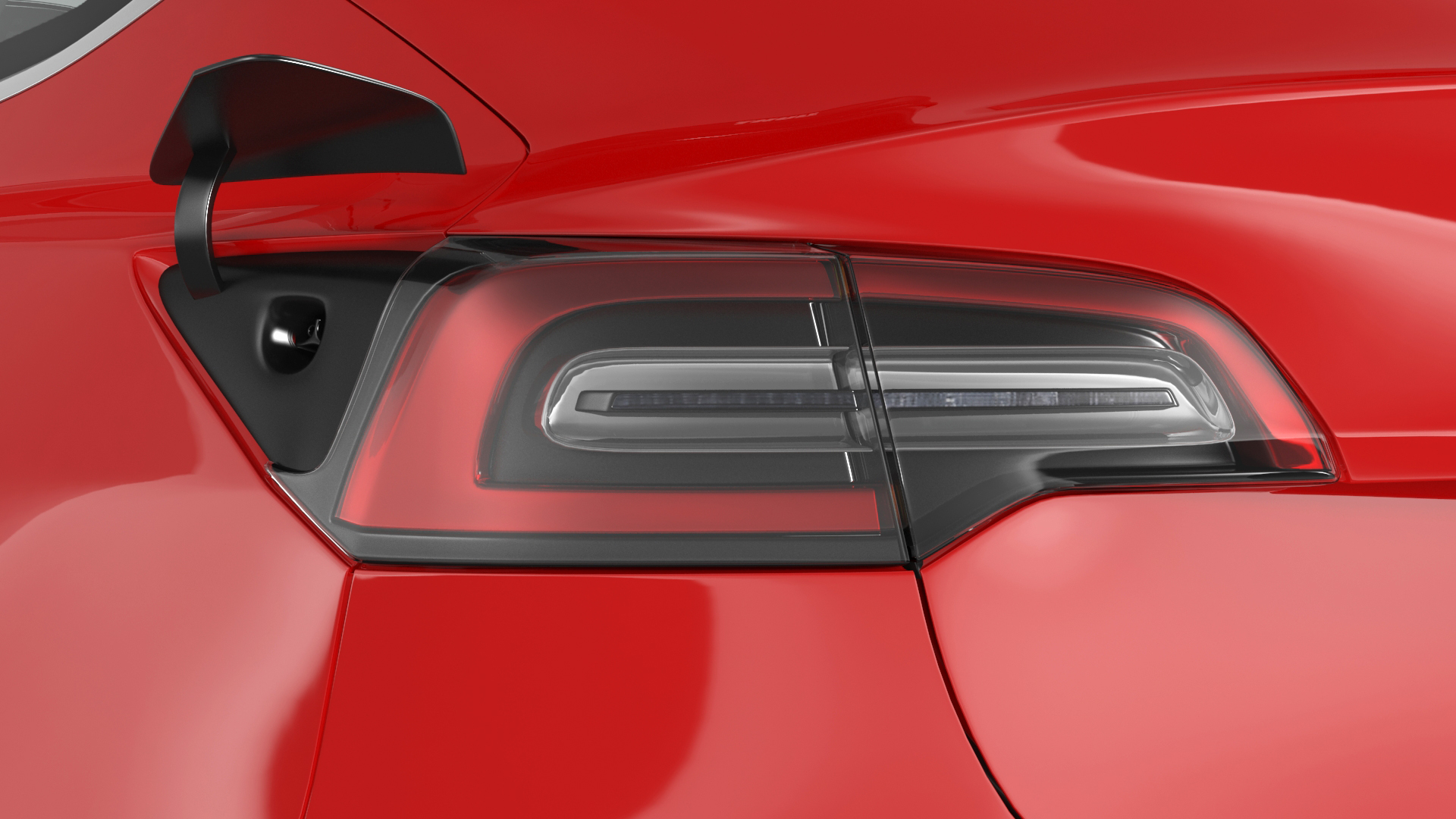 Tesla with Thule Car Roofbox on Roof Rack Rigged for Maya 3D