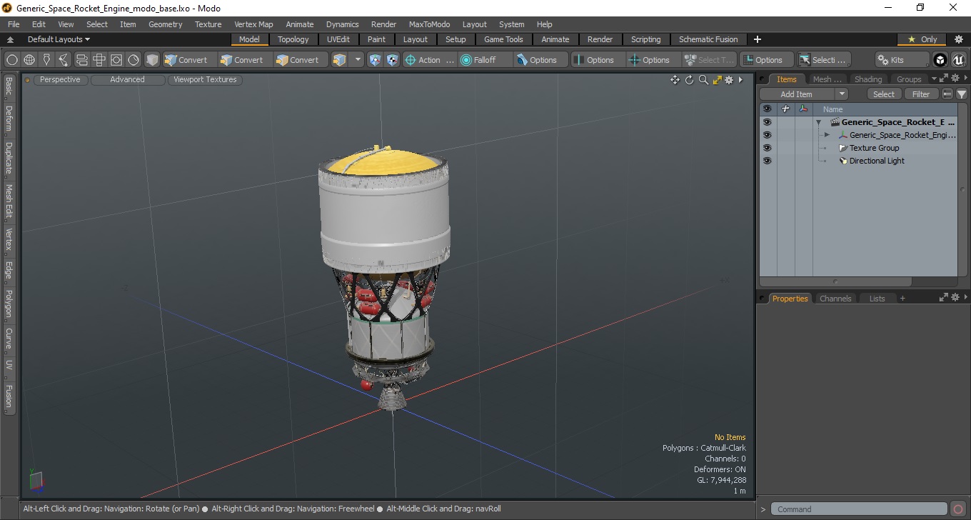 Generic Space Rocket Engine 3D