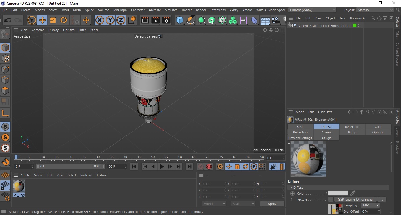 Generic Space Rocket Engine 3D