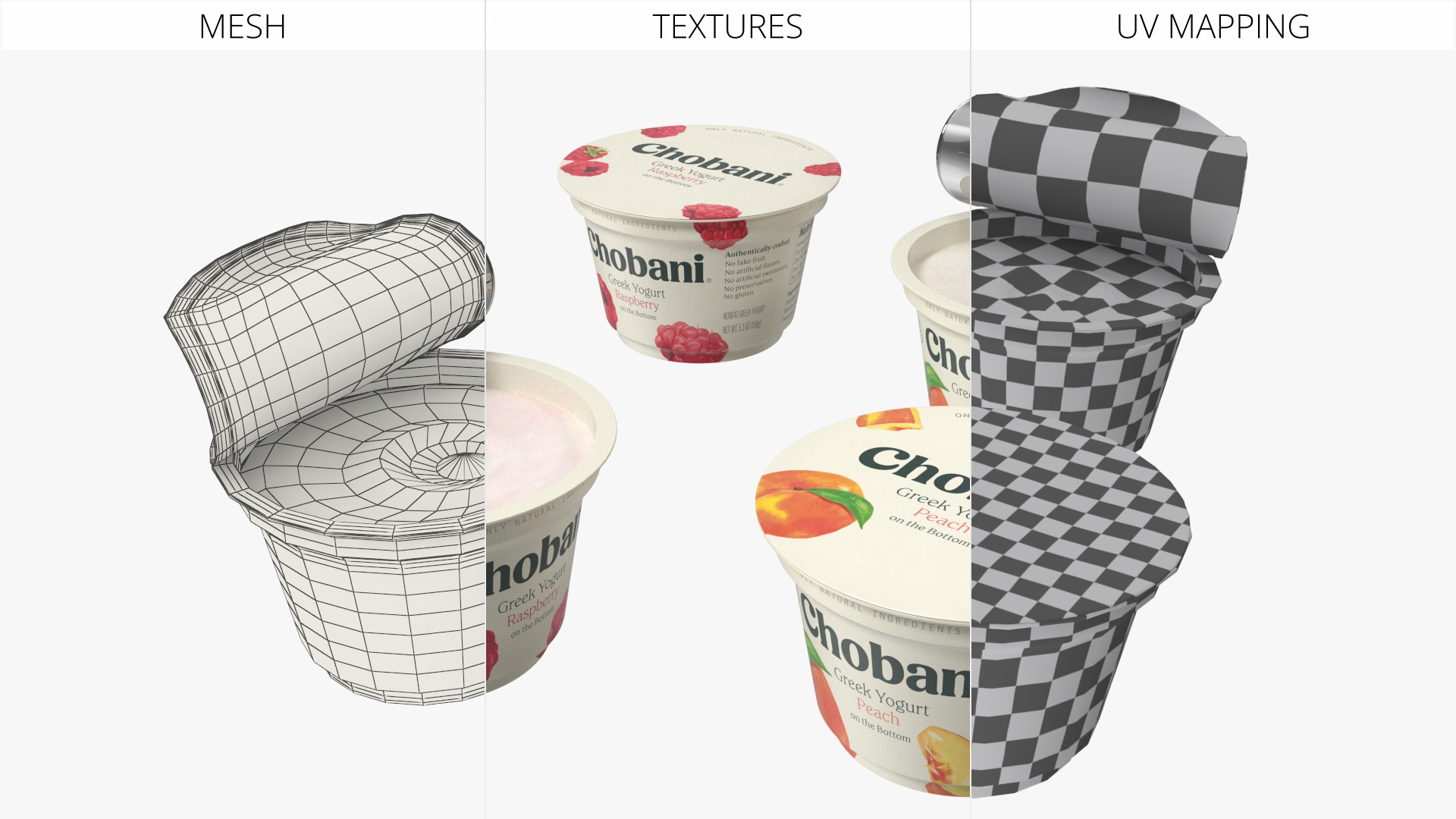 Chobani Greek Yogurt Cup Set Peach Raspberry, view 8
