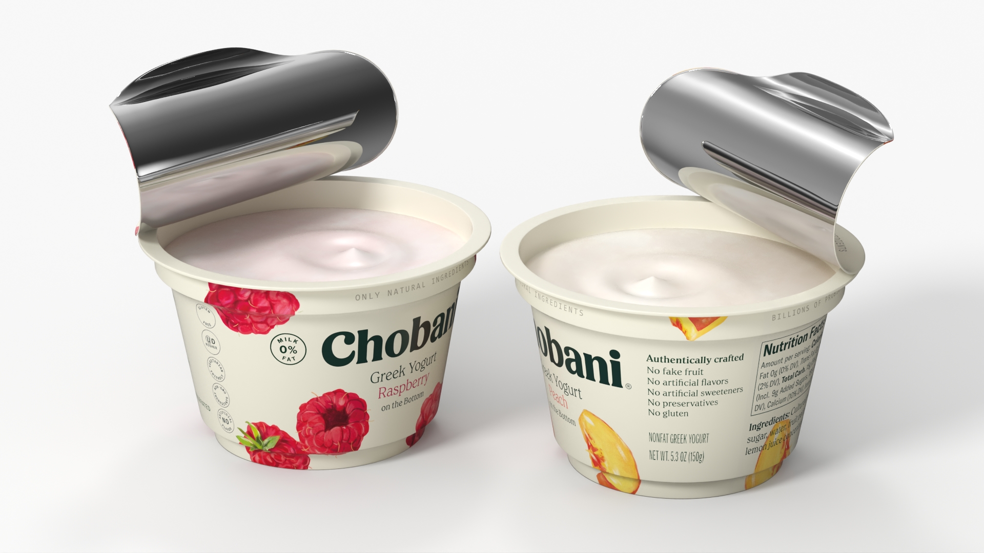 Chobani Greek Yogurt Cup Set Peach Raspberry, view 5